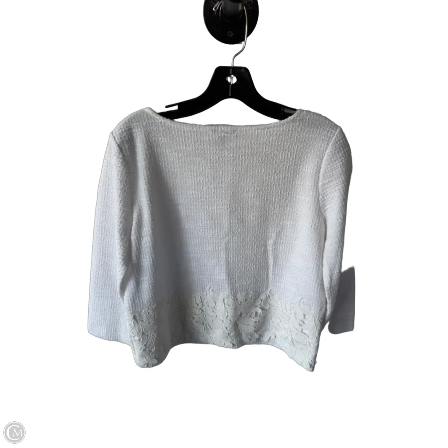 Sweater Short Sleeve By Ann Taylor In White, Size: S