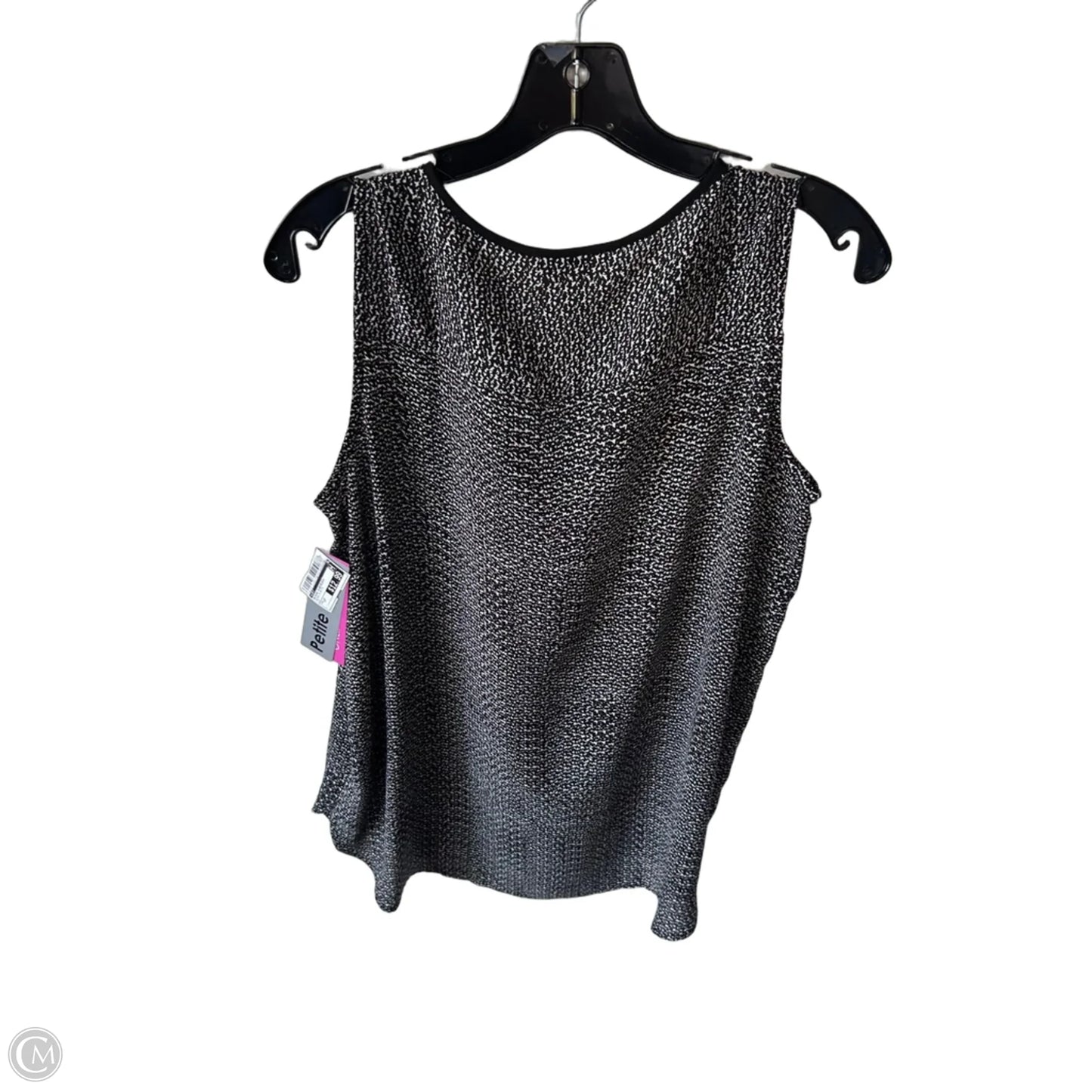 Blouse Sleeveless By Loft In Black & White, Size: Lp