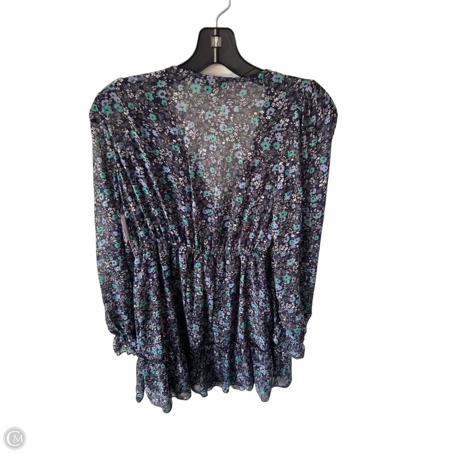 Dress Casual Short By Clothes Mentor In Blue & Green, Size: M