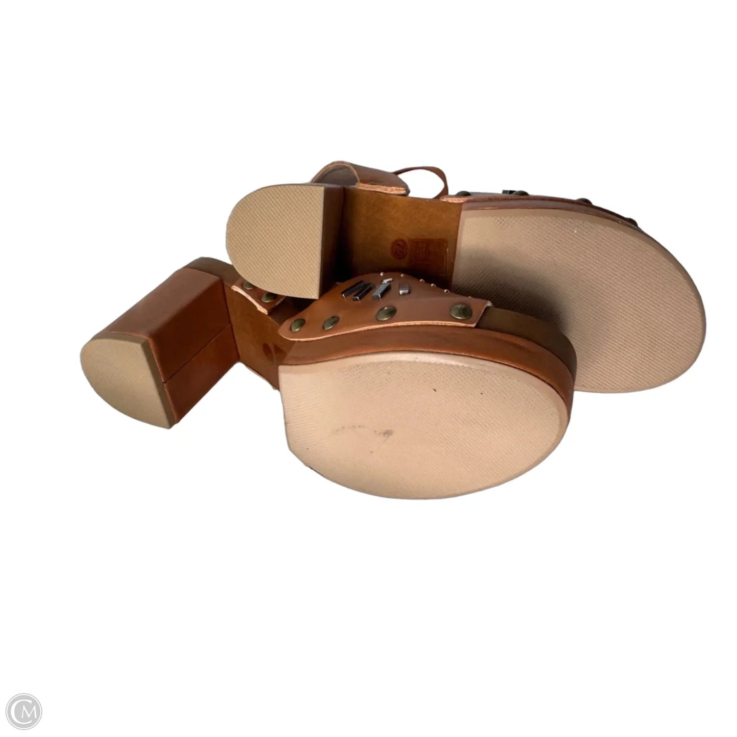 Sandals Heels Block By Kelsi Dagger In Tan, Size: 7.5