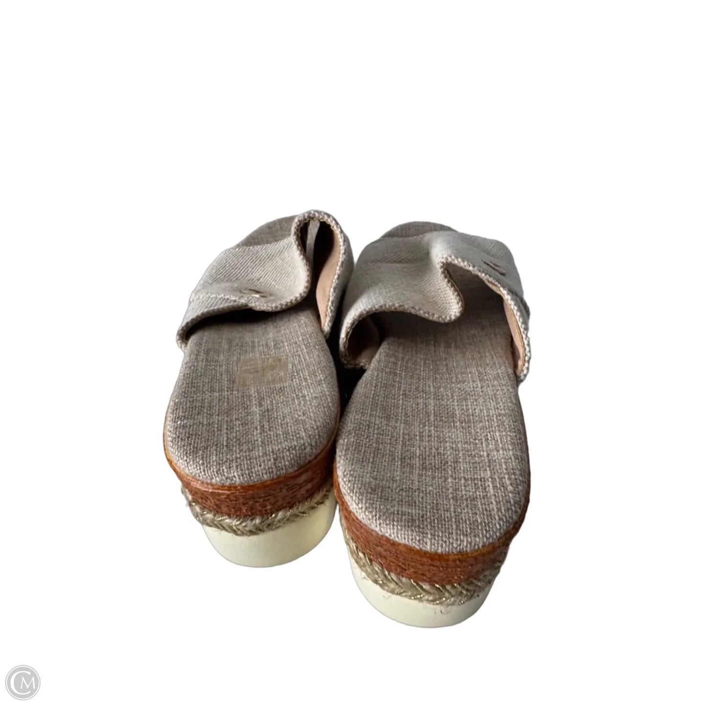 Sandals Heels Wedge By Cme In Tan, Size: 8.5