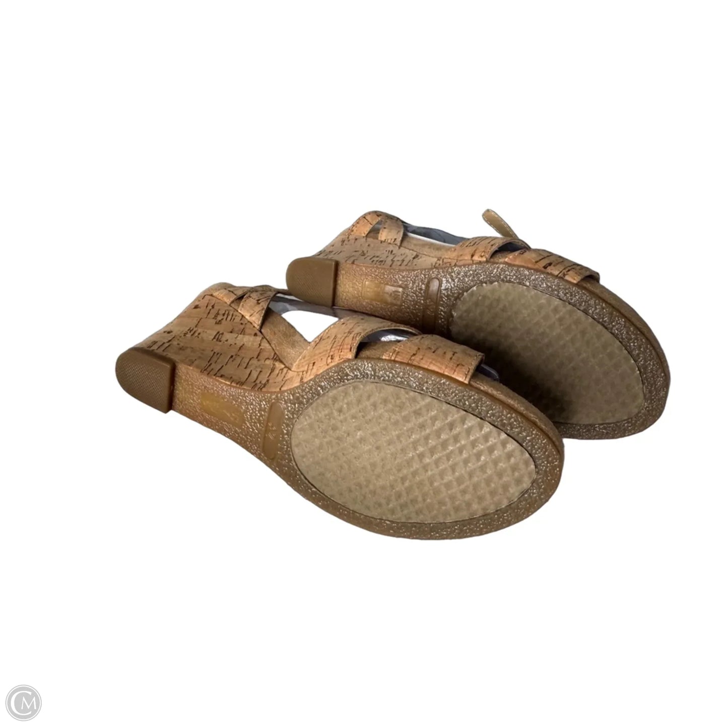 Sandals Heels Wedge By Aerosoles In Tan, Size: 7