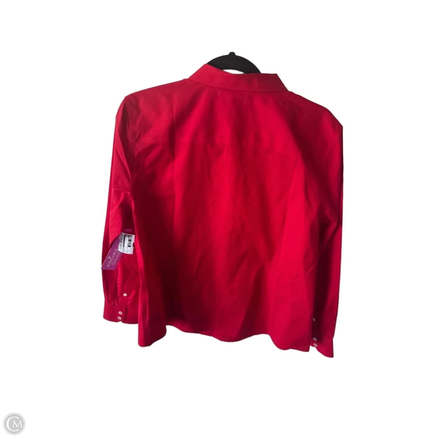Blouse Long Sleeve By Talbots In Red, Size: Xl