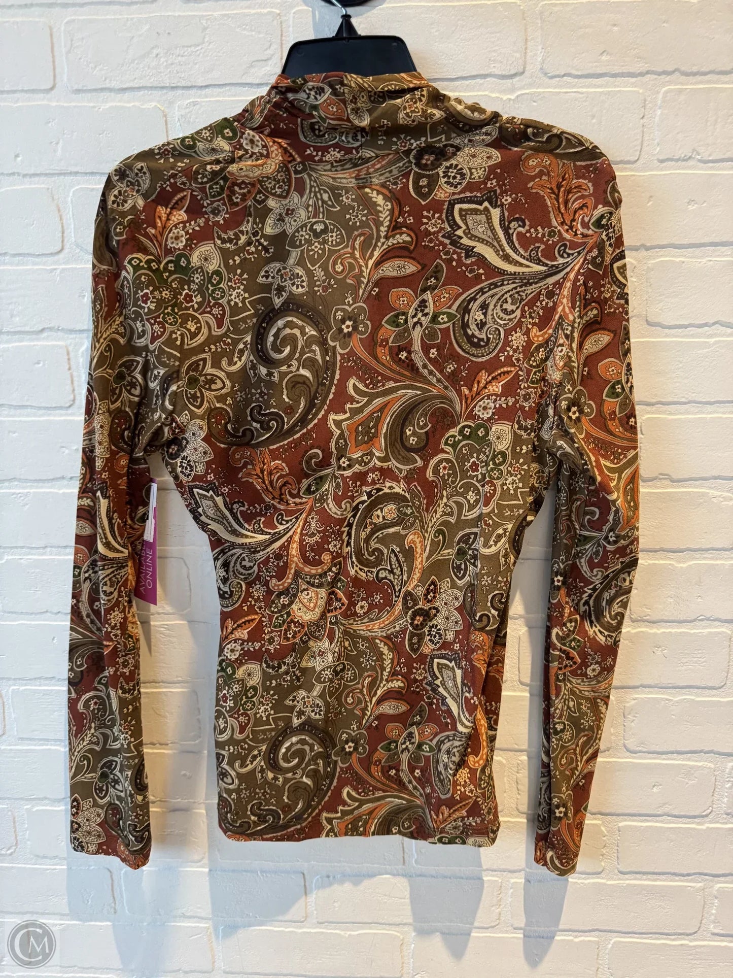 Top Long Sleeve By Reba In Tan, Size: Xl