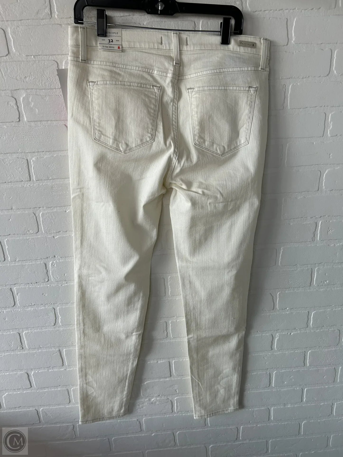 Jeans Skinny By principle In Cream Denim, Size: 14