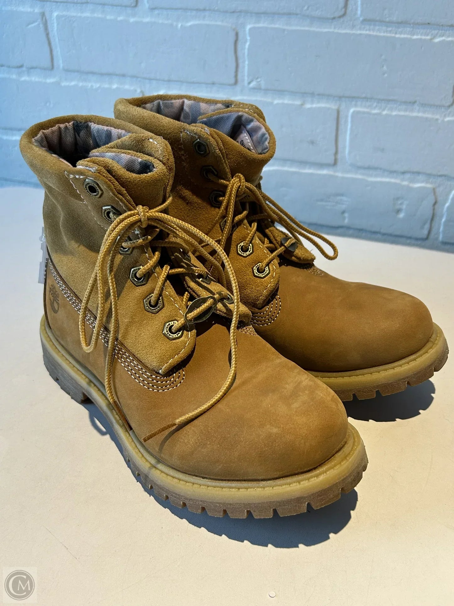 Boots Ankle Flats By Timberland In Tan, Size: 6