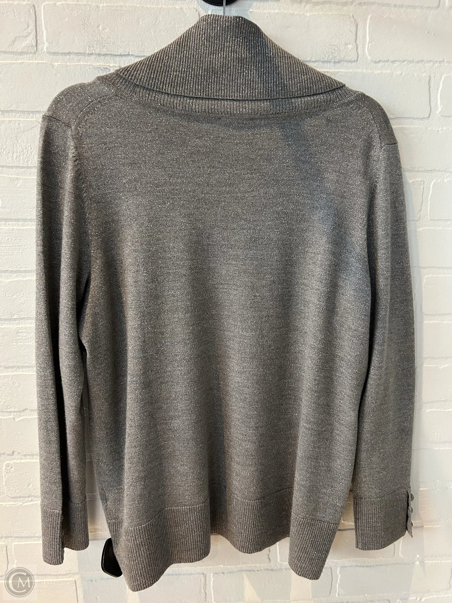 Sweater By Talbots In Grey, Size: 1x