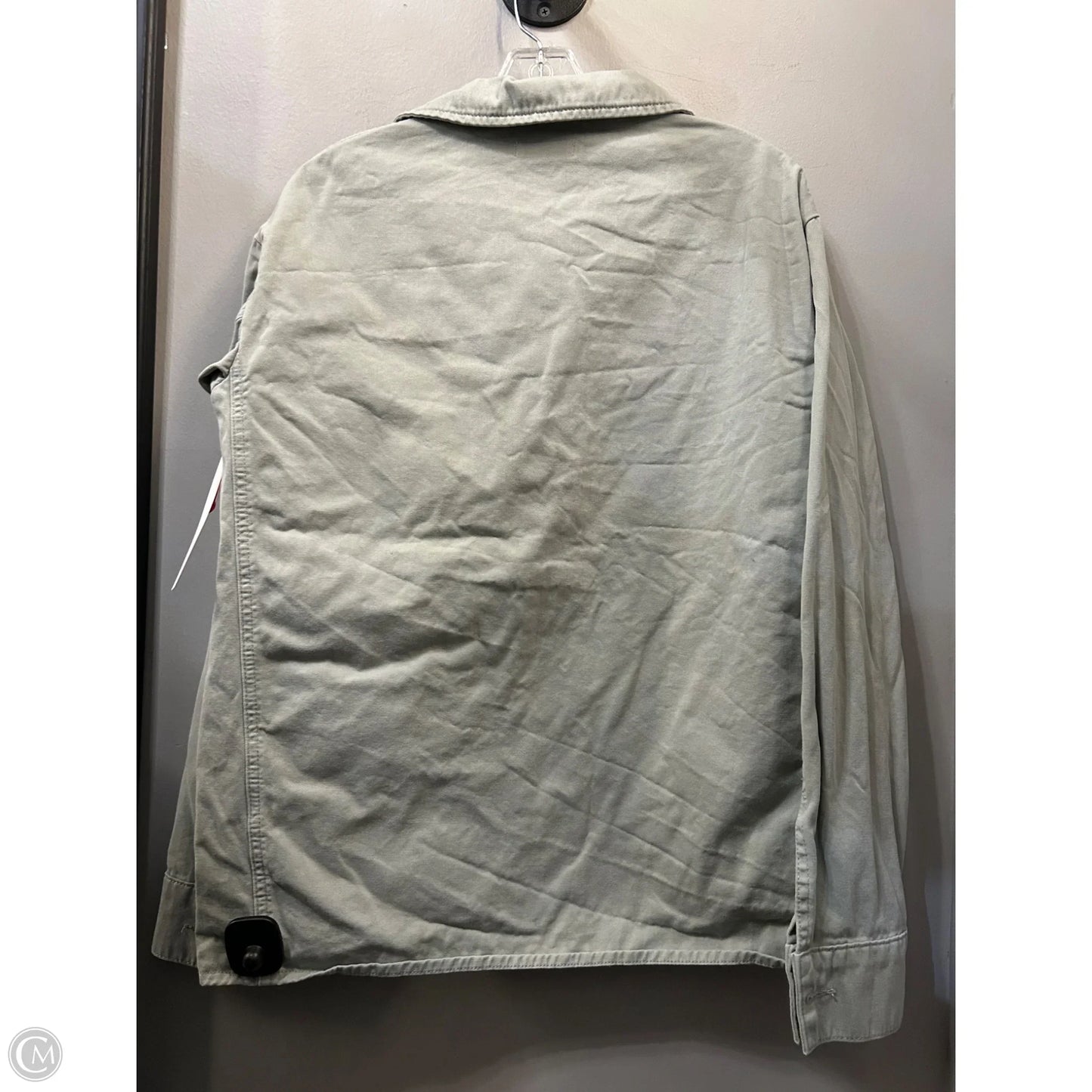 Jacket Shirt By Top Shop In Green, Size: Xs