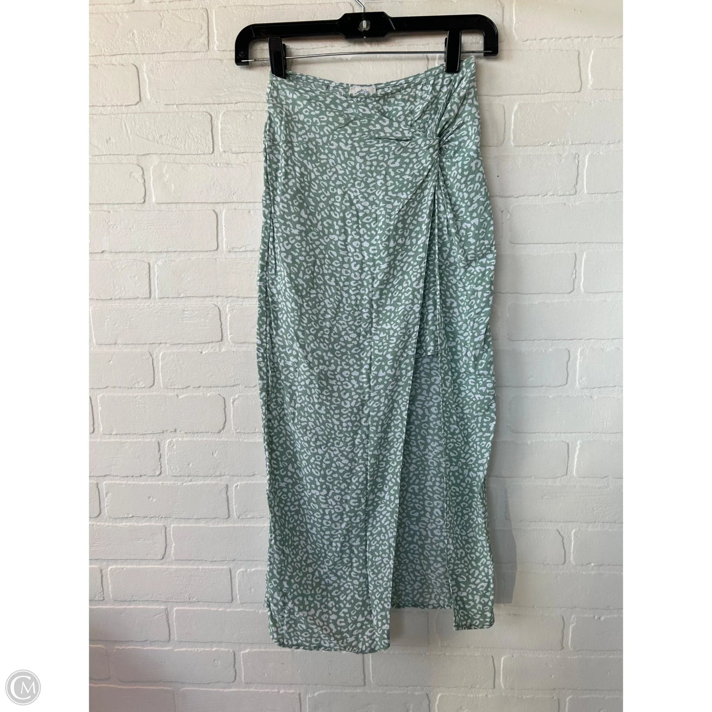 Skirt Mini & Short By Blue Rain In Green & White, Size: 0