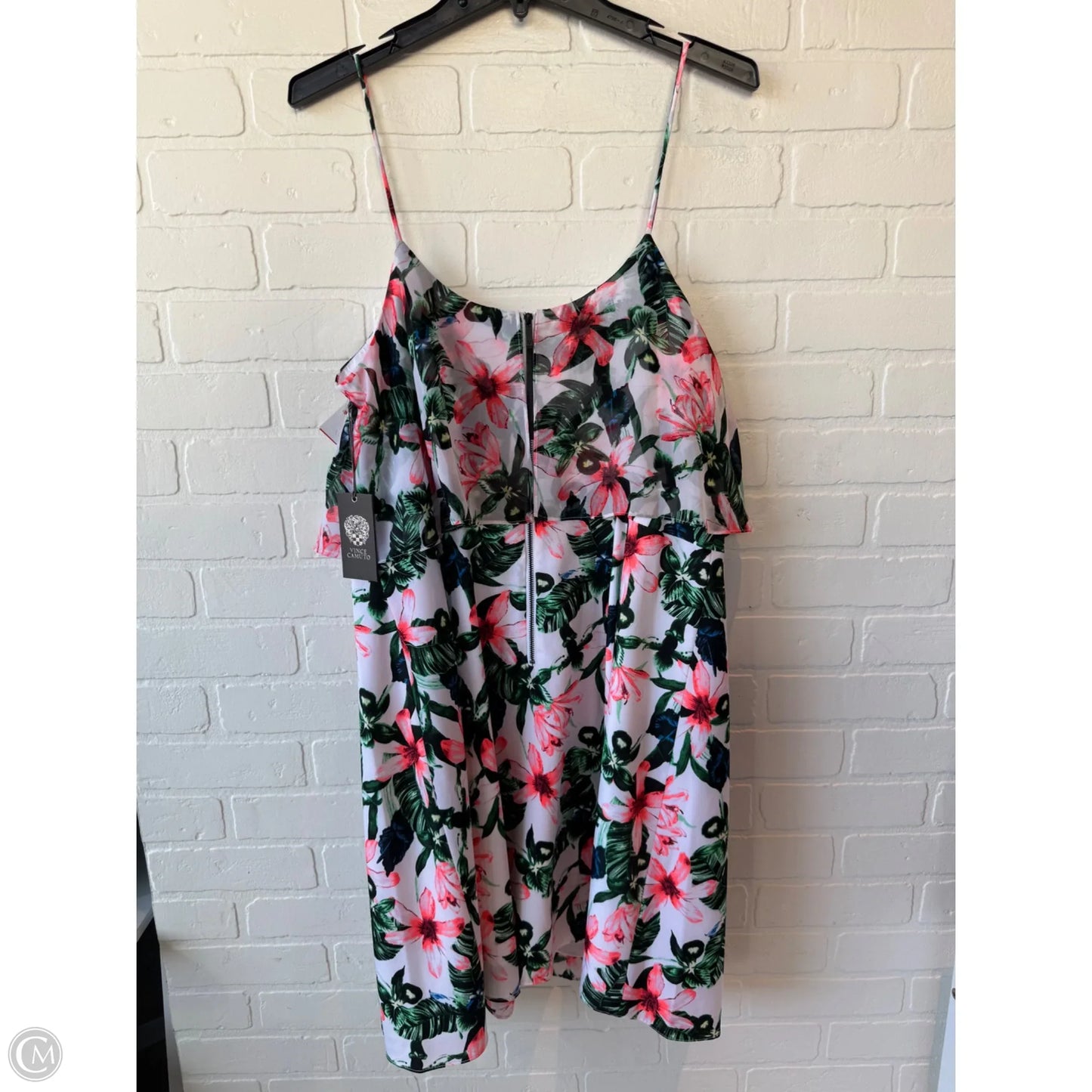 Dress Casual Short By Vince Camuto In Green & Pink, Size: L