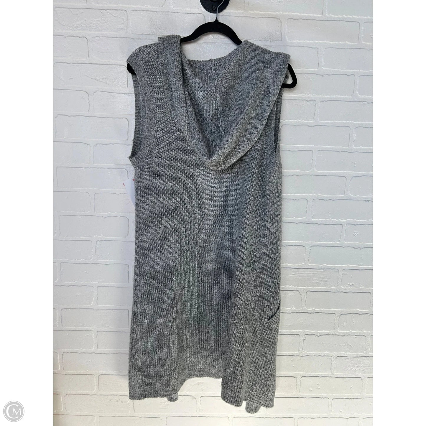 Vest Sweater By A New Day In Grey, Size: M