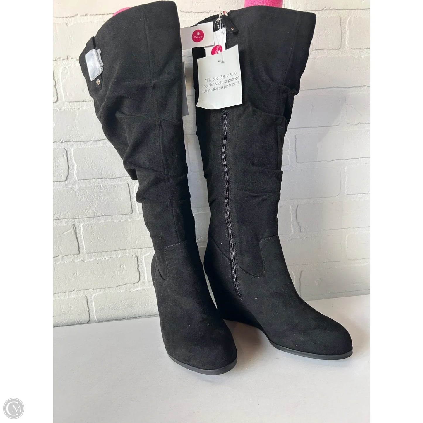 Boots Knee Heels By Dr Scholls In Black, Size: 8.5