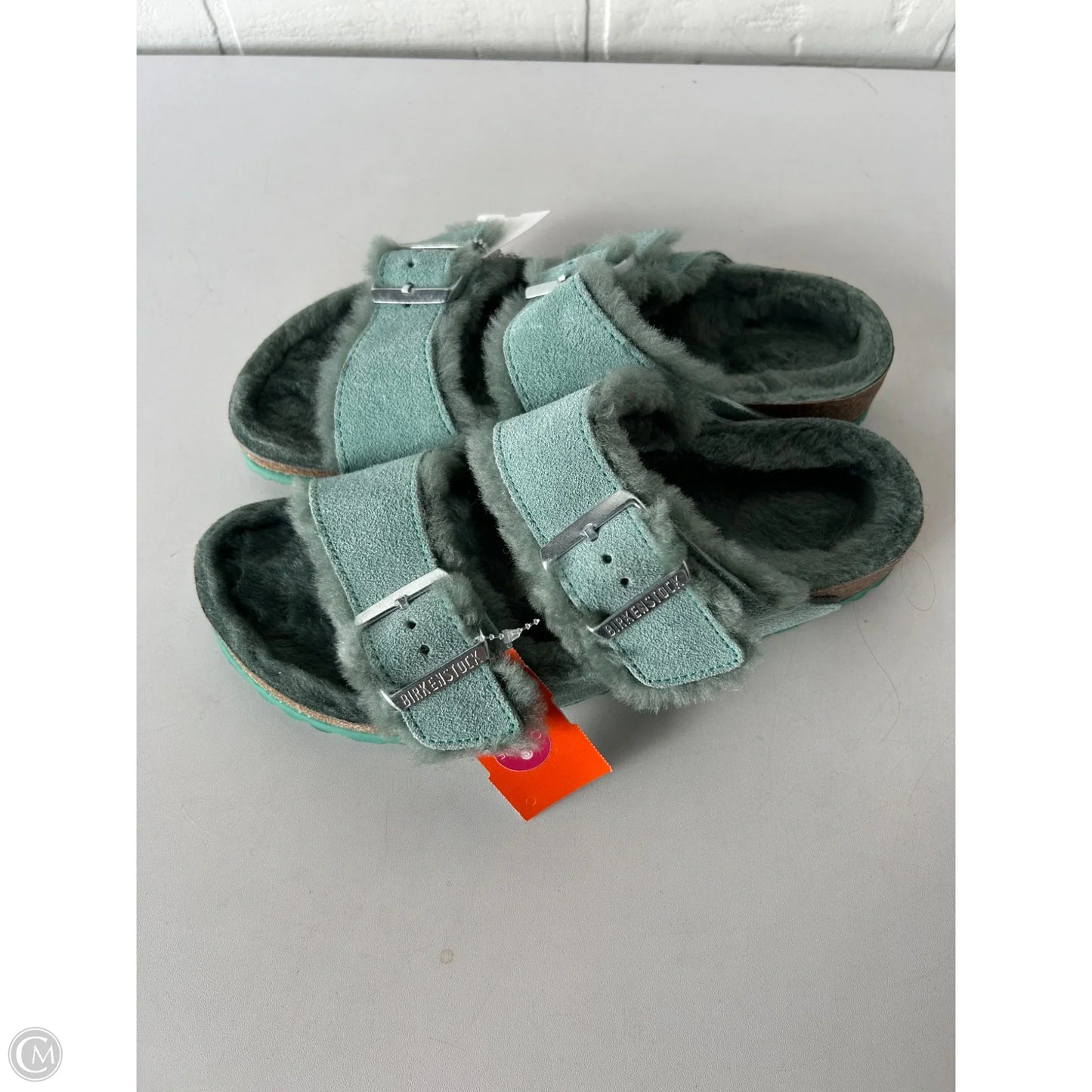 Sandals Flats By Birkenstock In Green, Size: 7.5