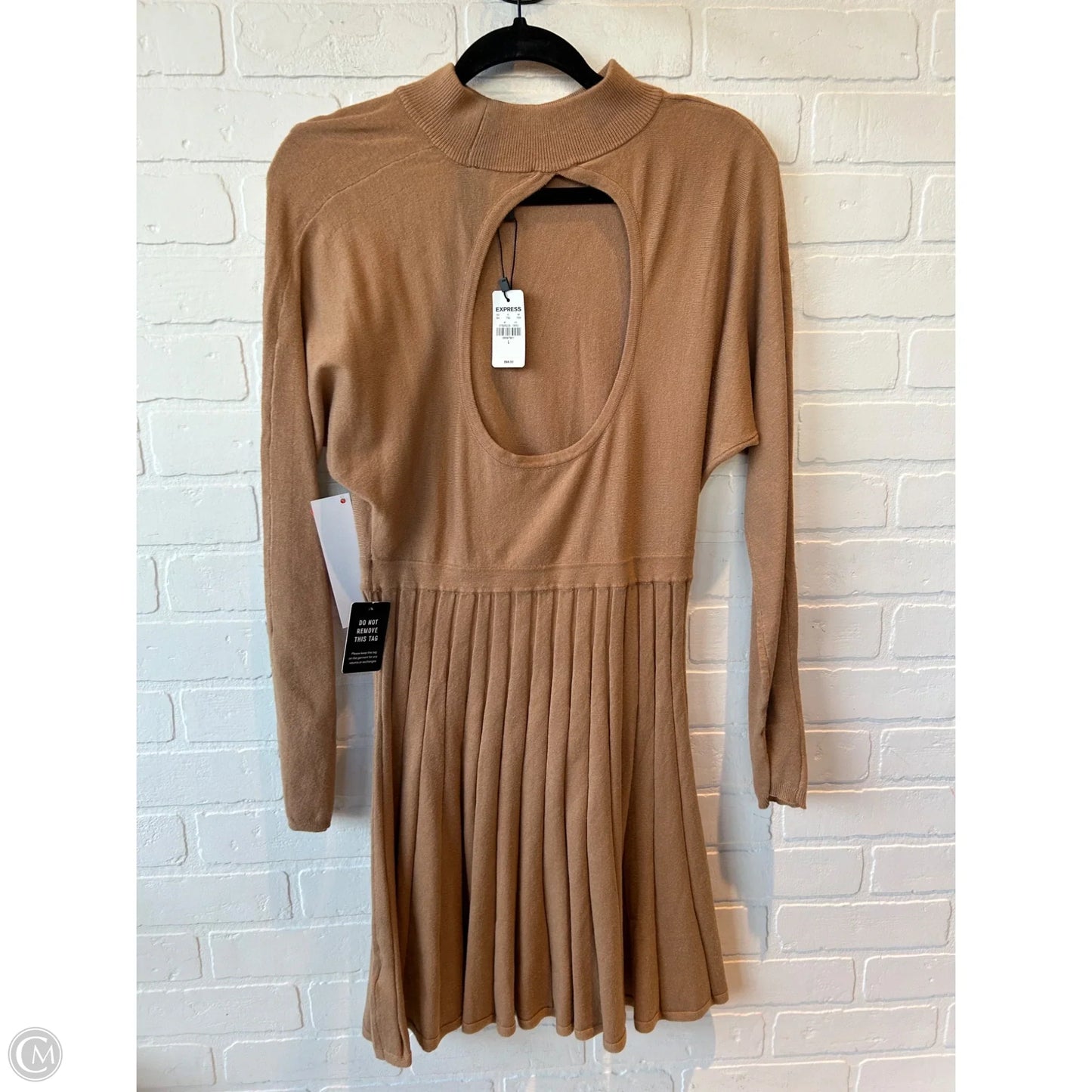 Dress Sweater By Express In Tan, Size: L