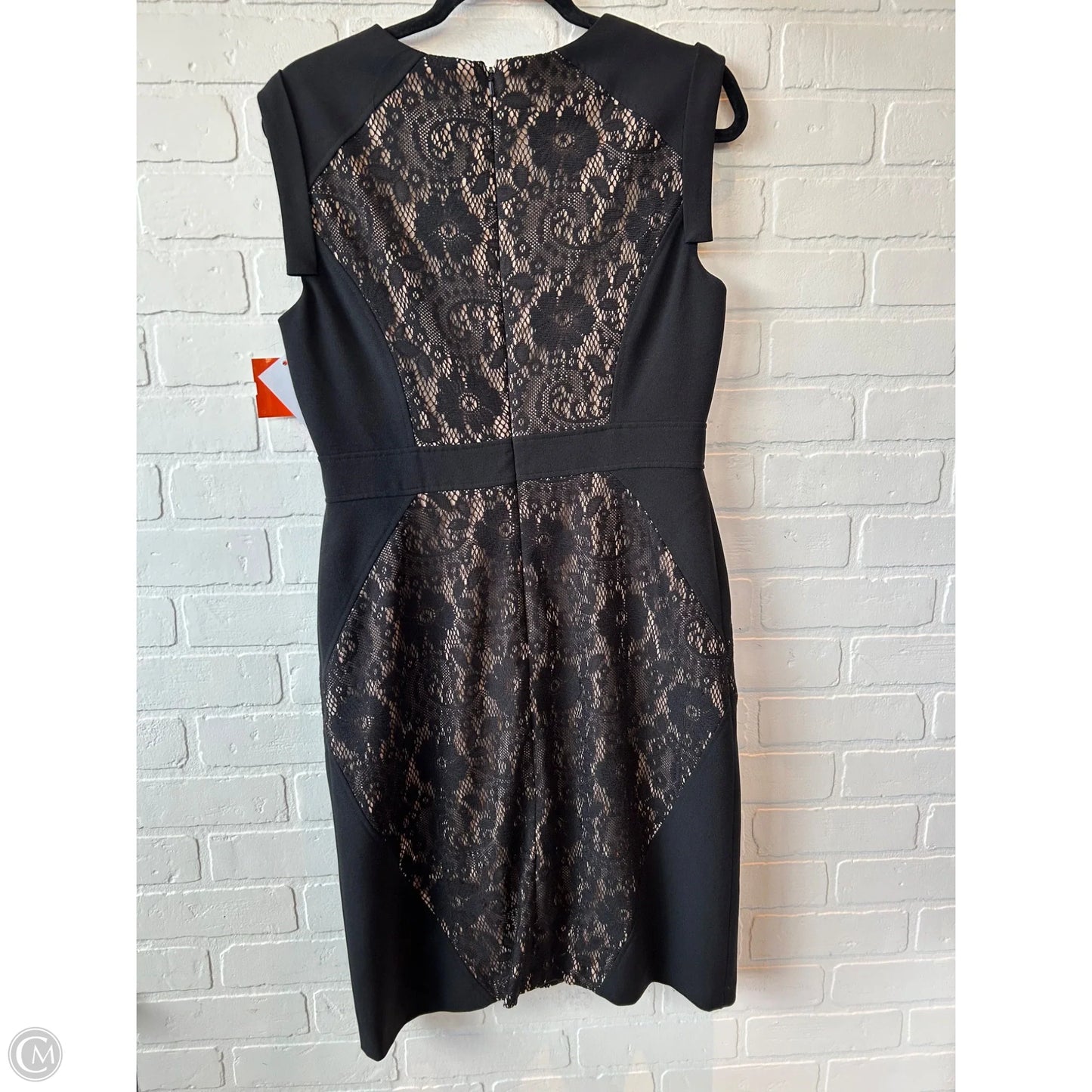 Dress Work By Adrianna Papell In Black & Tan, Size: L