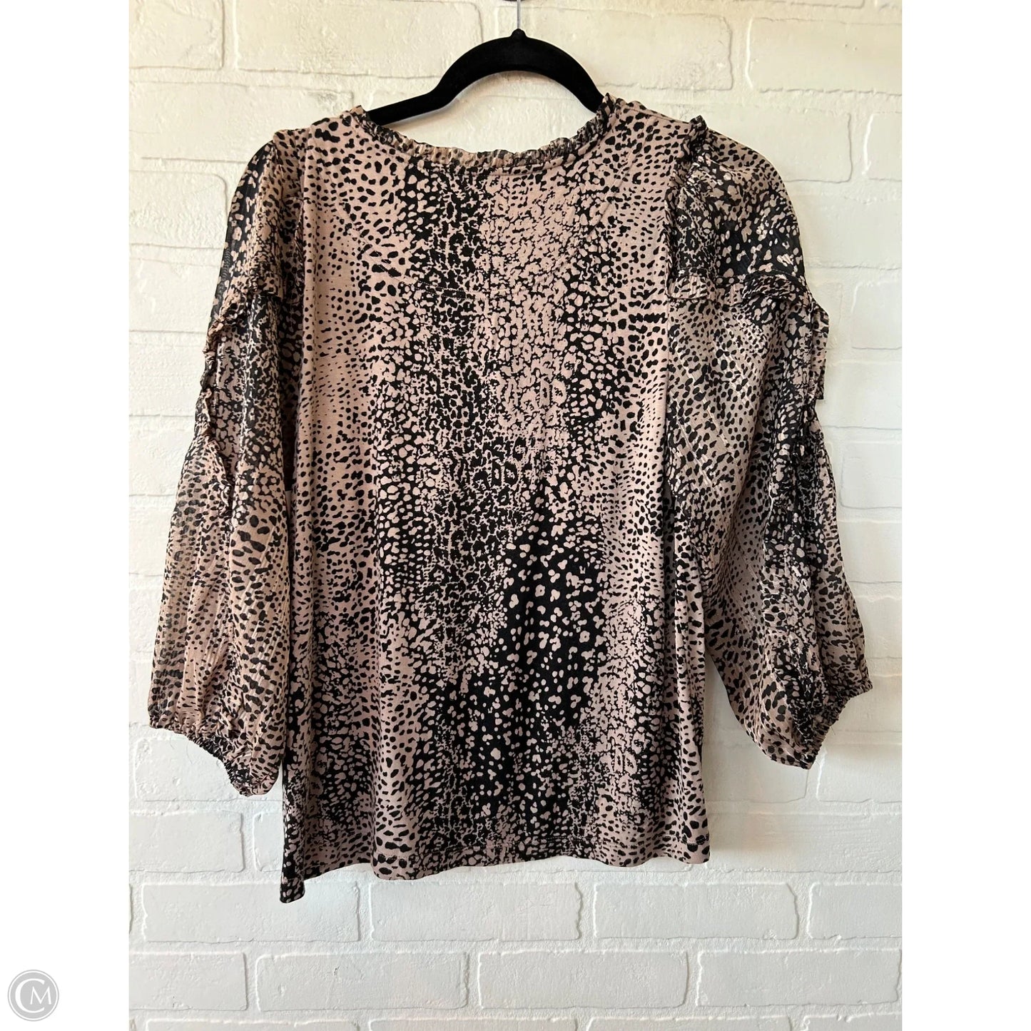 Top 3/4 Sleeve By Maeve In Brown, Size: S