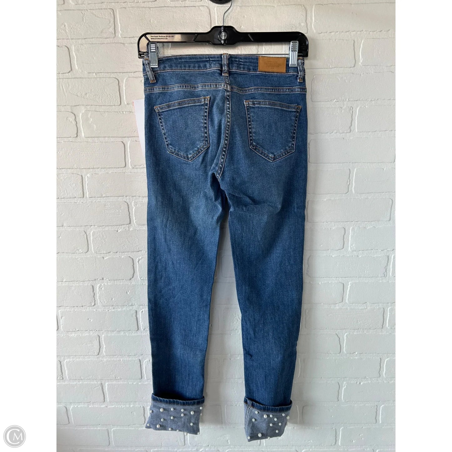 Jeans Cropped By Zara In Blue Denim, Size: 2