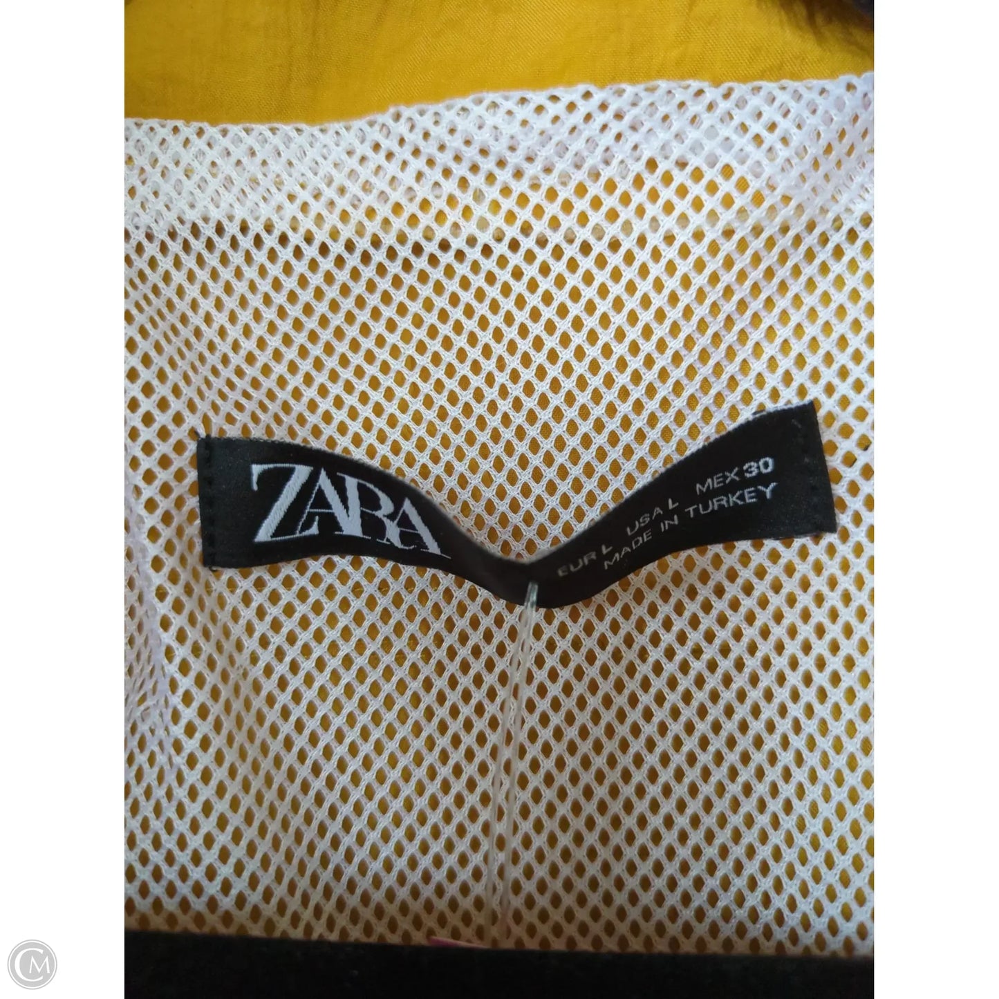 Jacket Windbreaker By Zara In Yellow, Size: L