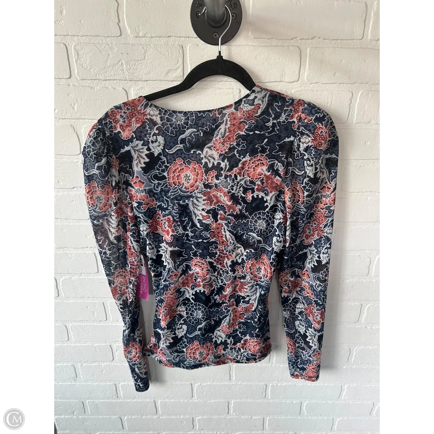 Top Long Sleeve By Inc In Blue & Pink, Size: M