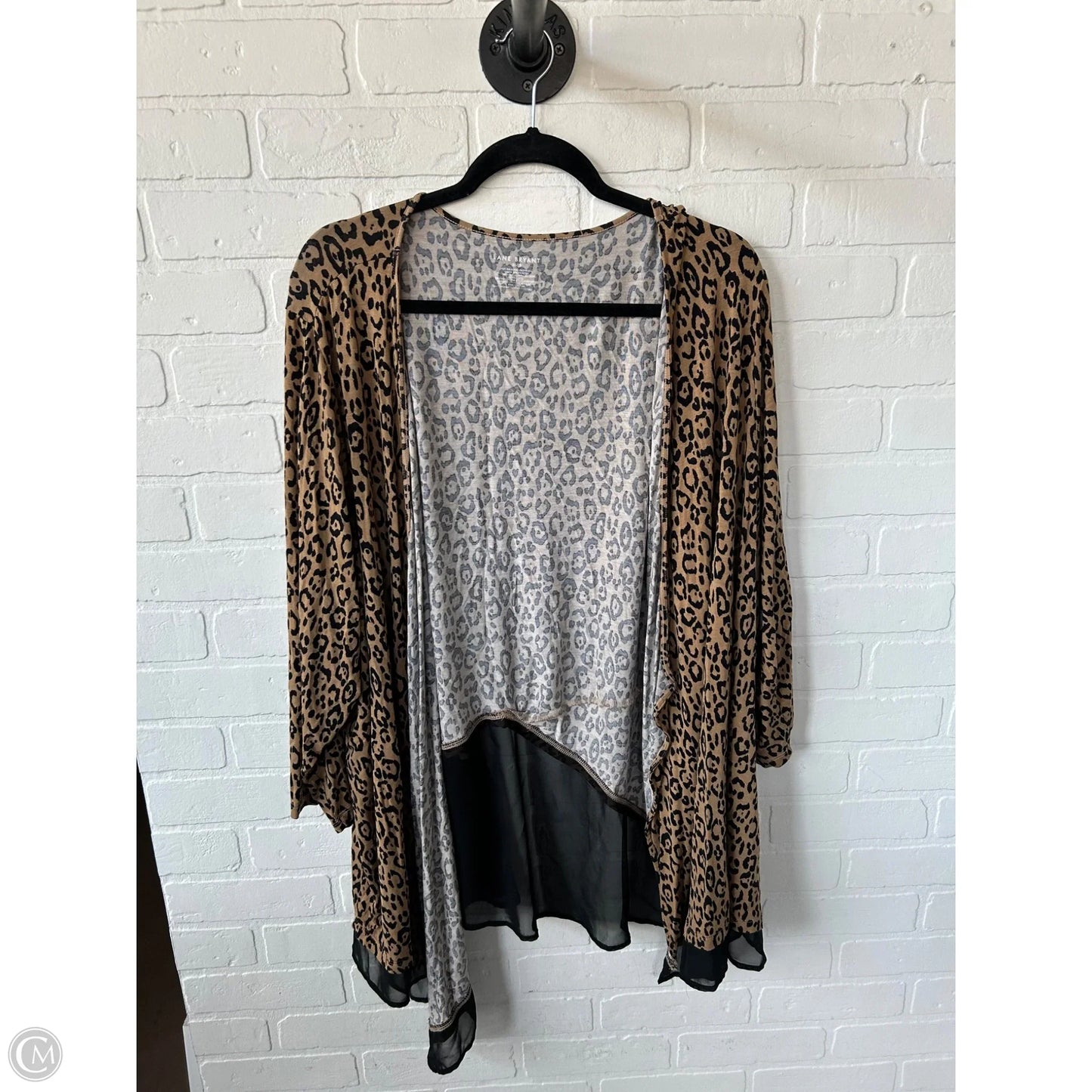 Cardigan By Lane Bryant In Animal Print, Size: 1x