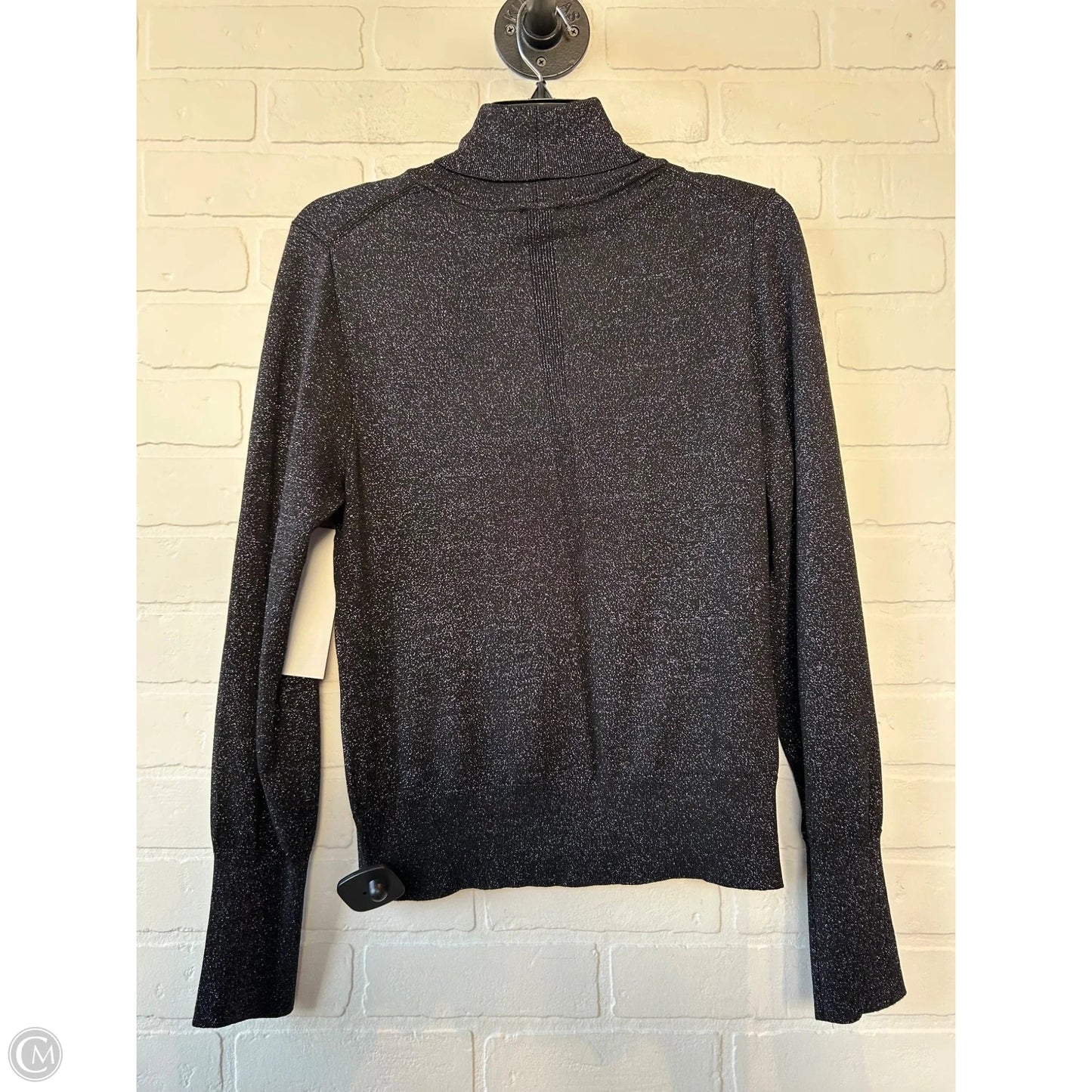 Sweater By Express In Black & Silver, Size: L