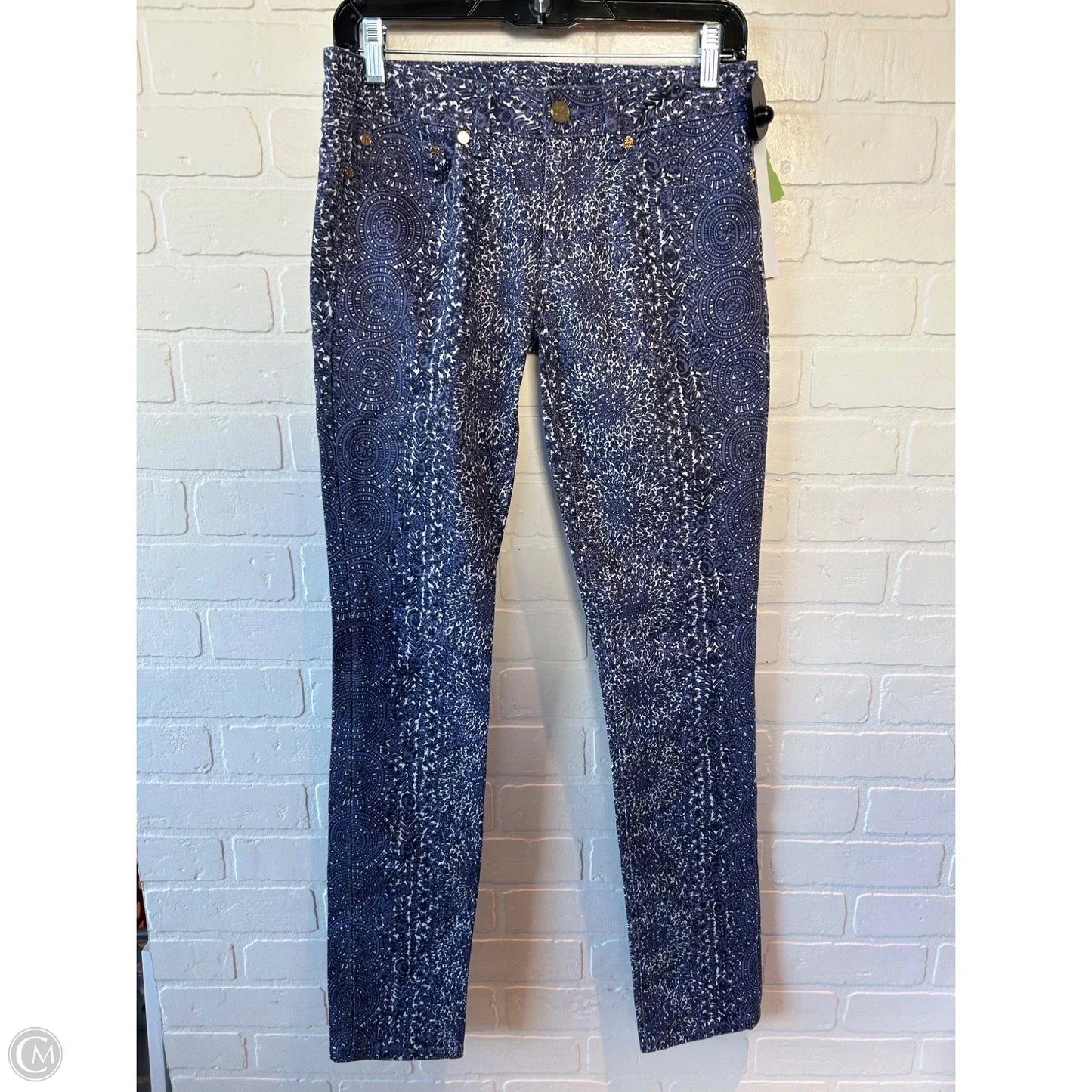 Jeans Designer By Tory Burch In Purple & White, Size: 2