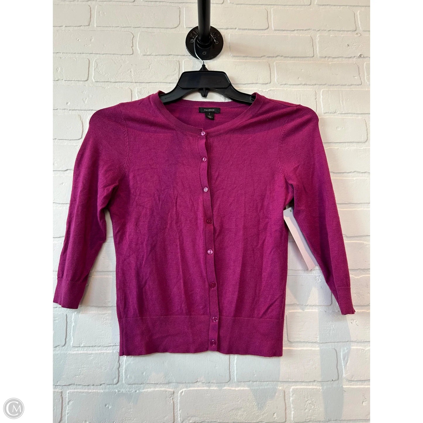 Sweater Short Sleeve By Halogen In Purple, Size: S