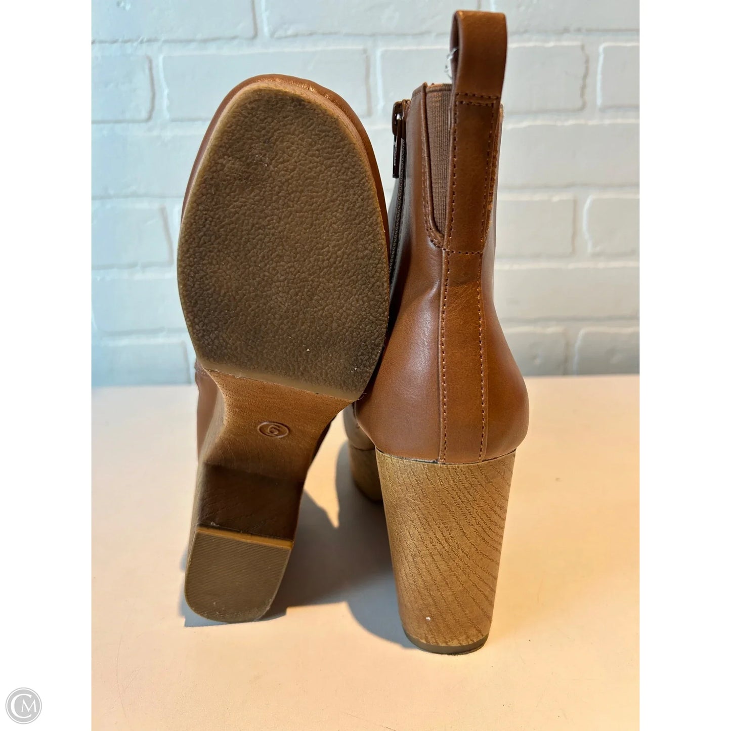 Boots Ankle Heels By Universal Thread In Brown, Size: 6