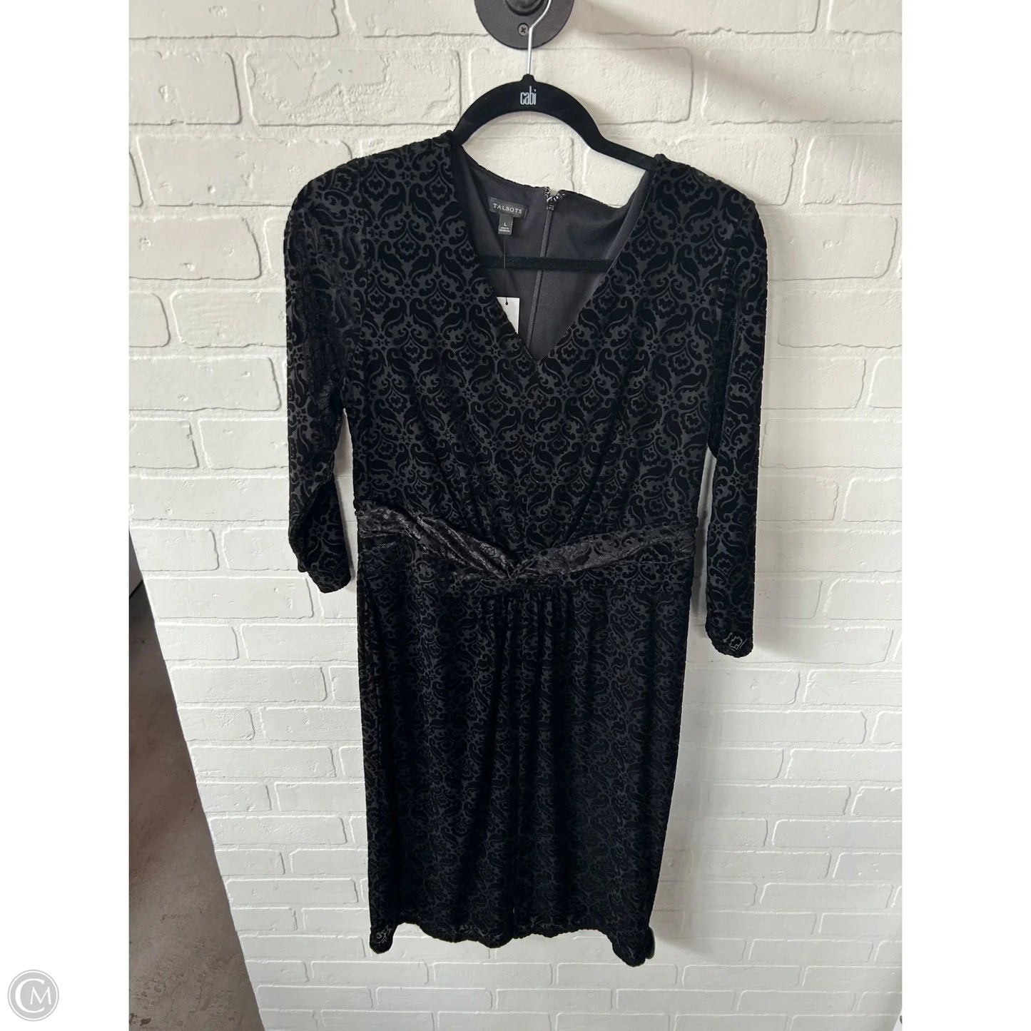 Dress Party Midi By Talbots In Black, Size: L