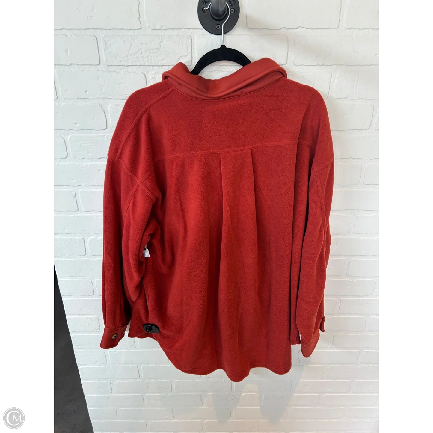 Jacket Shirt By Clothes Mentor In Orange, Size: L