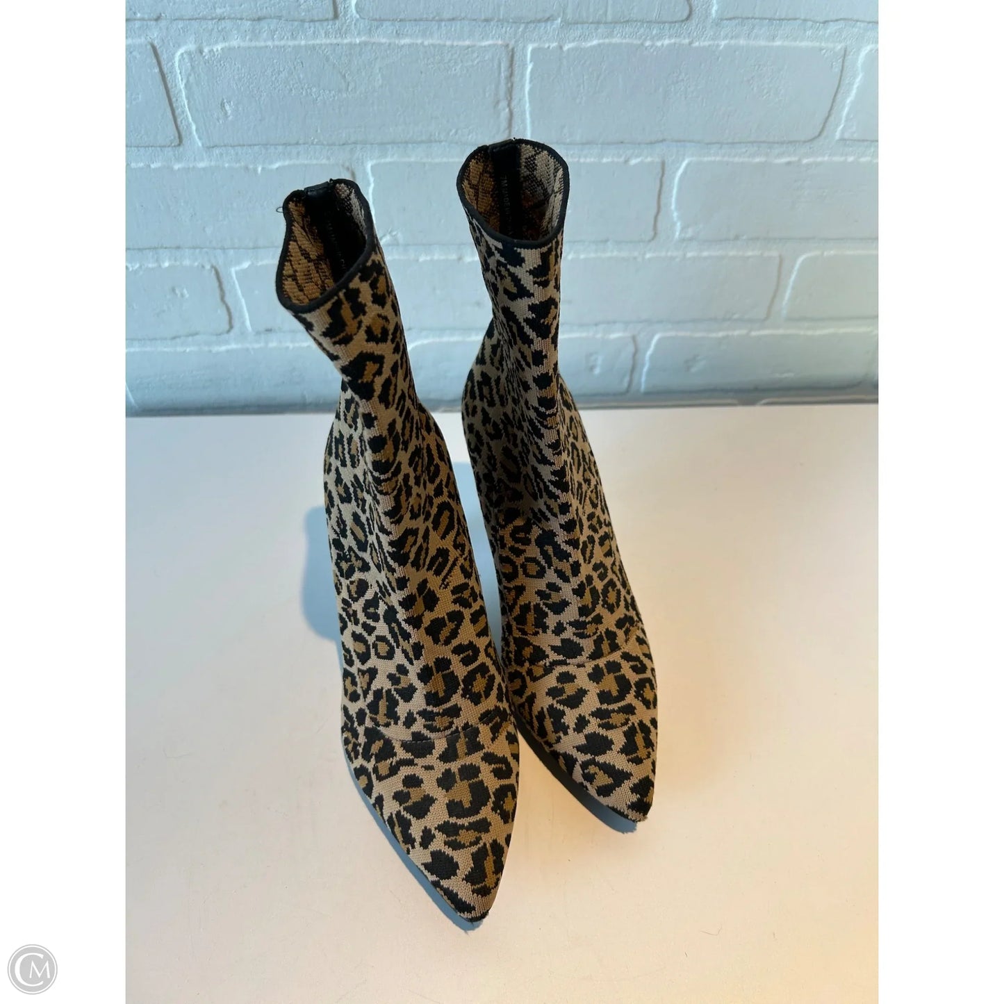 Boots Ankle Heels By Steve Madden In Animal Print, Size: 7