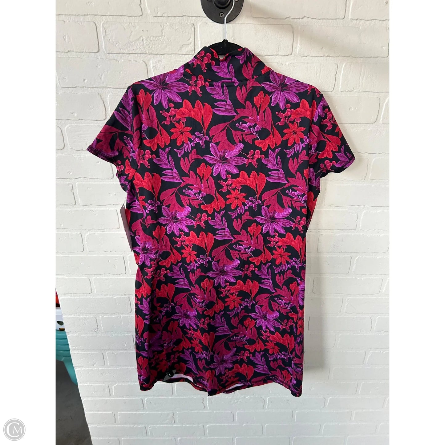 Dress Casual Short By Tommy Bahama In Black & Purple, Size: L