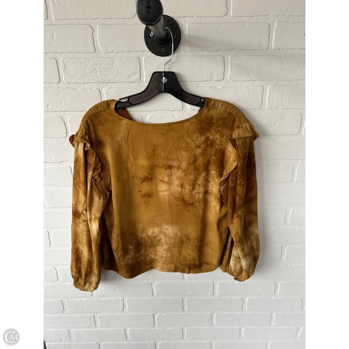 Top Long Sleeve By Madewell In Yellow, Size: S