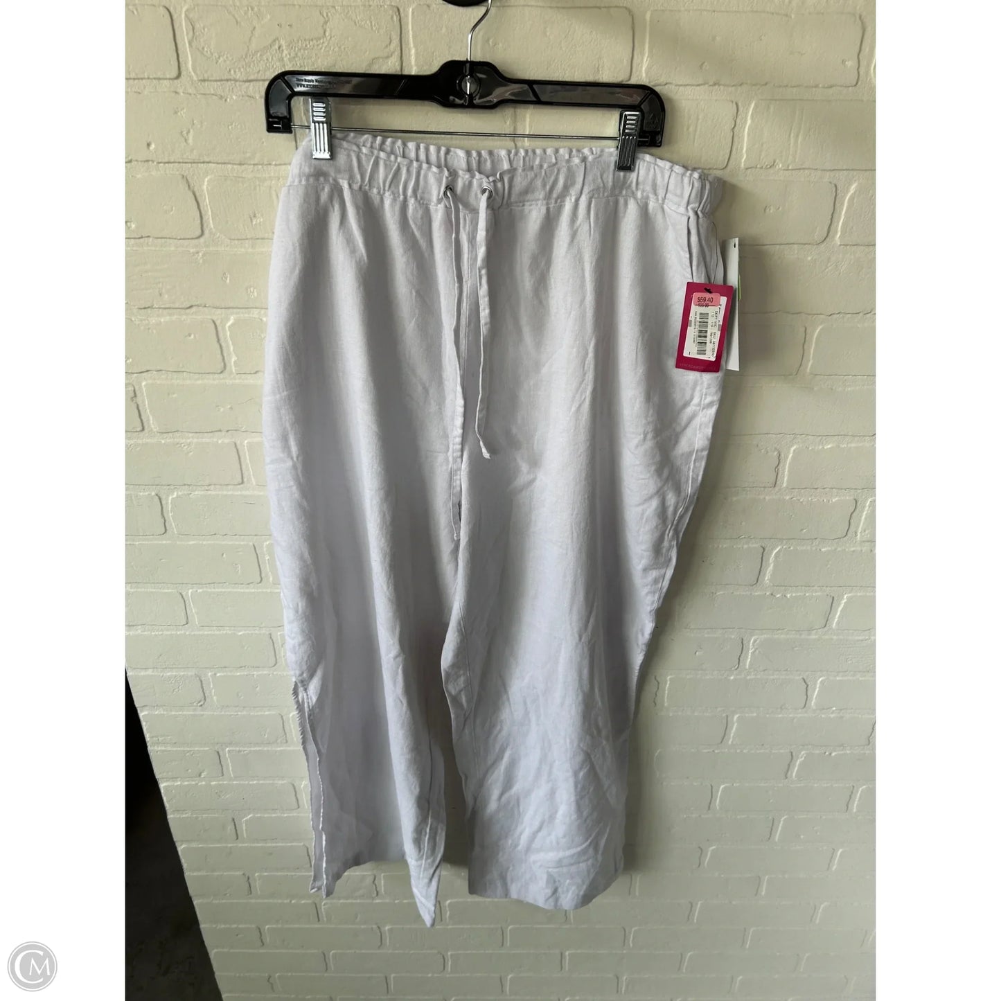 Pants Linen By Vince Camuto In White, Size: 18