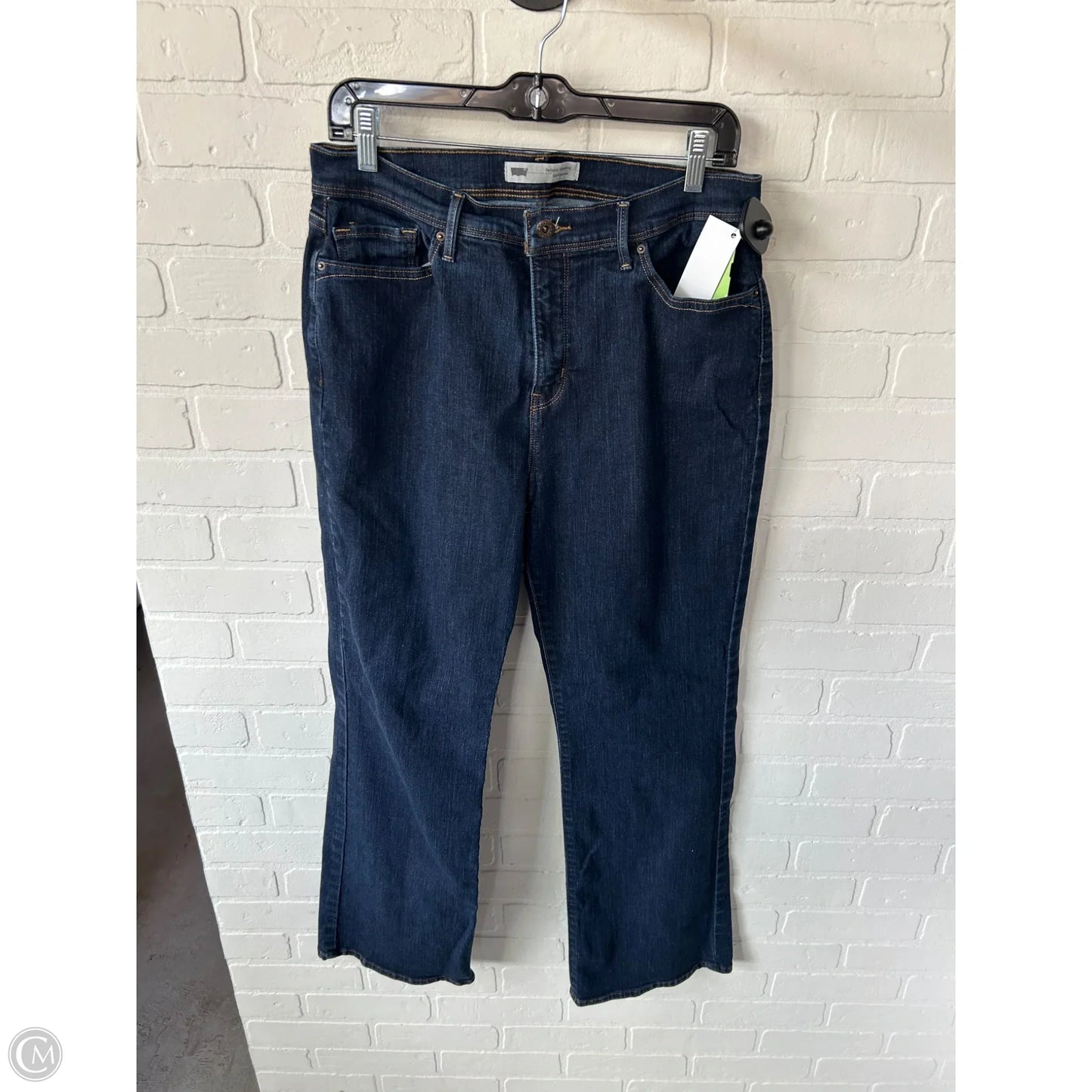 Jeans Boot Cut By Levis In Blue Denim, Size: 14