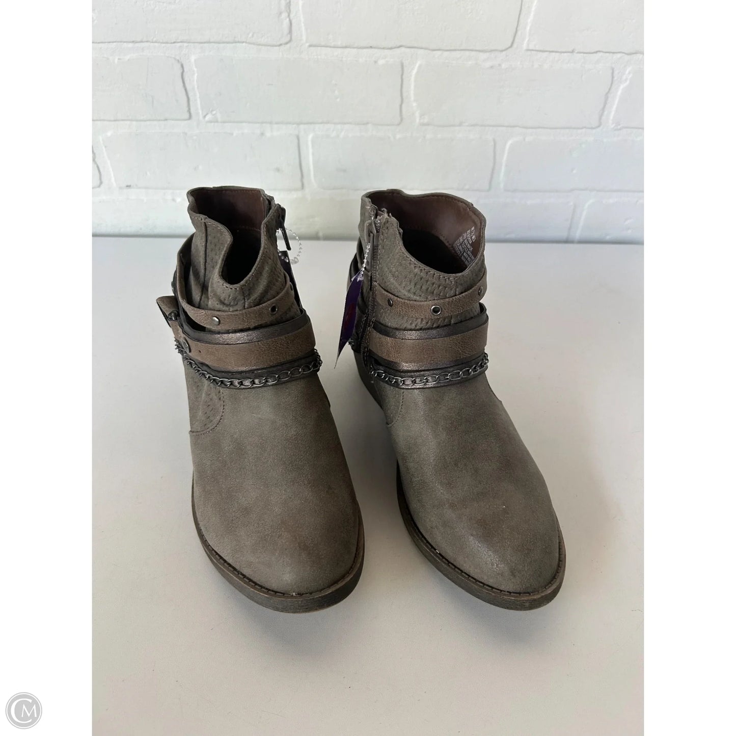 Boots Ankle Flats By So In Tan, Size: 7.5