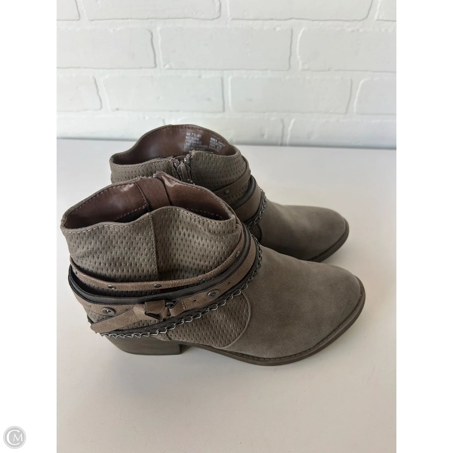 Boots Ankle Flats By So In Tan, Size: 7.5