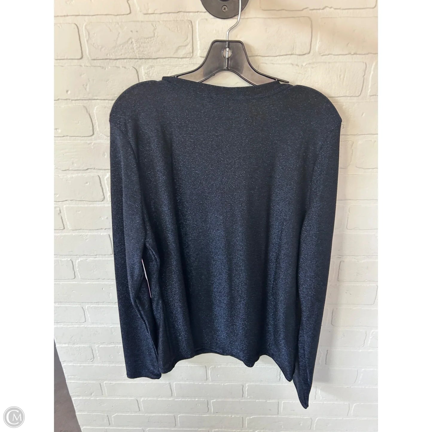 Top Long Sleeve By White House Black Market In Black & Blue, Size: Xl