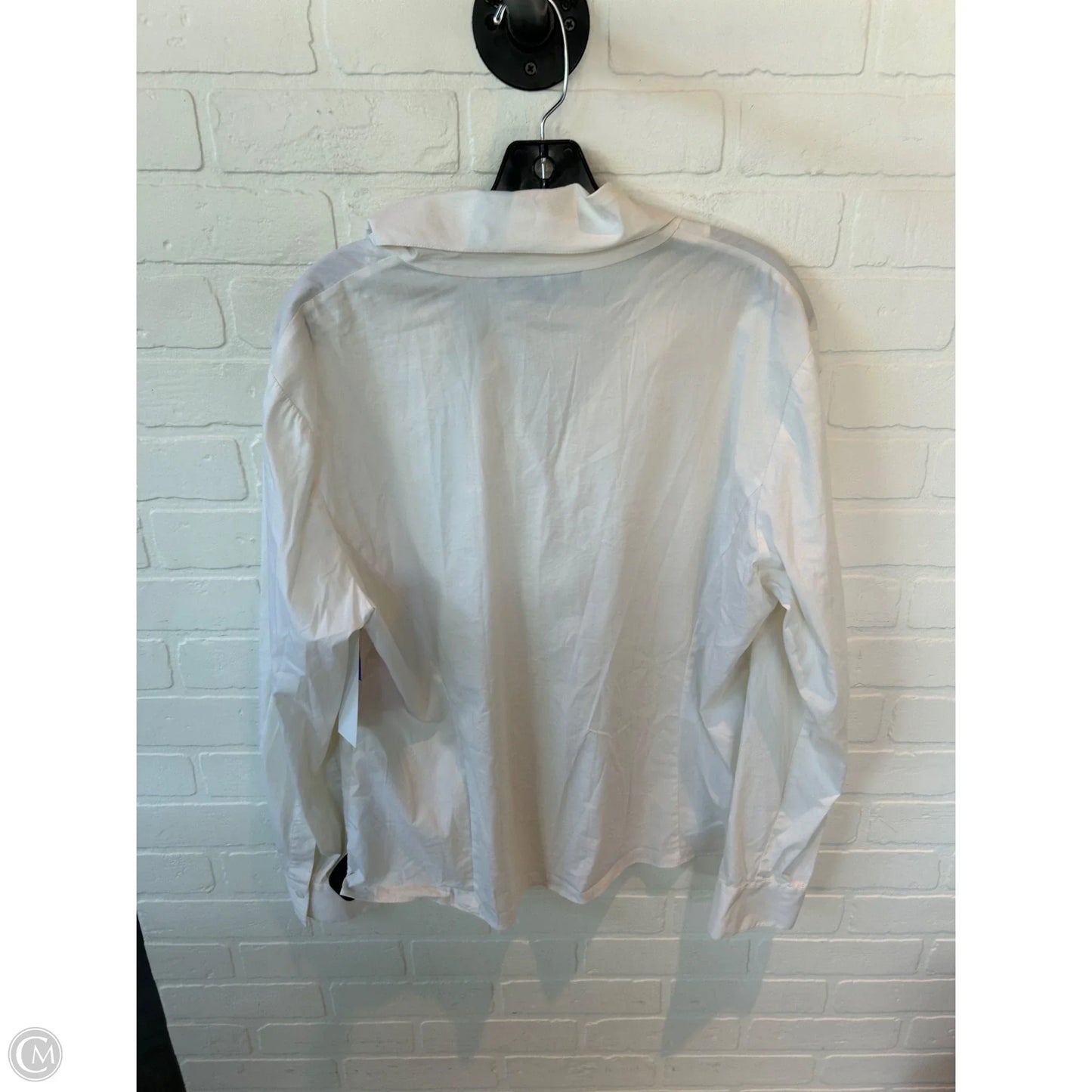 Top Long Sleeve Designer By Lafayette 148 In Cream, Size: Xl
