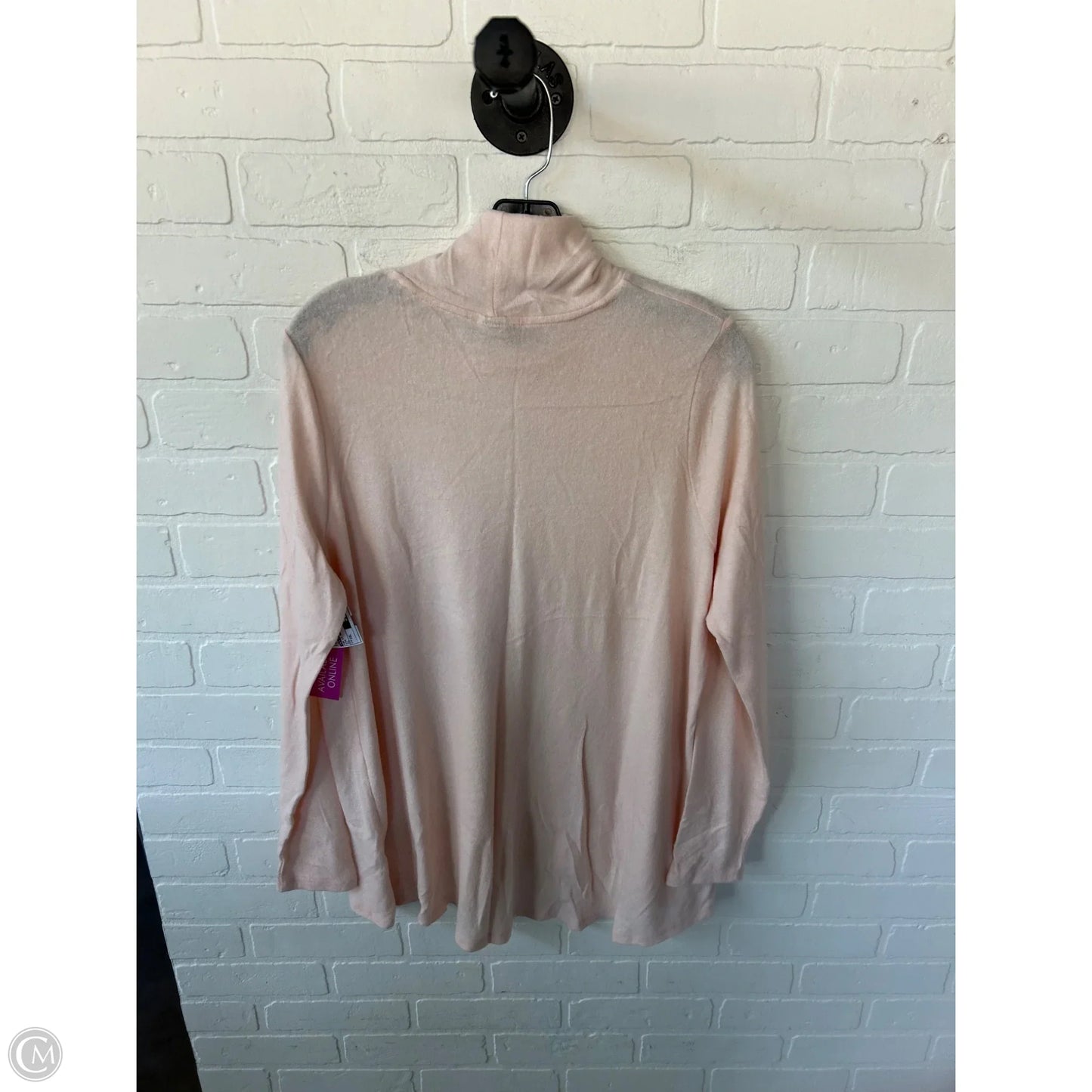 Top Long Sleeve Basic By Merona In Pink, Size: Xxl