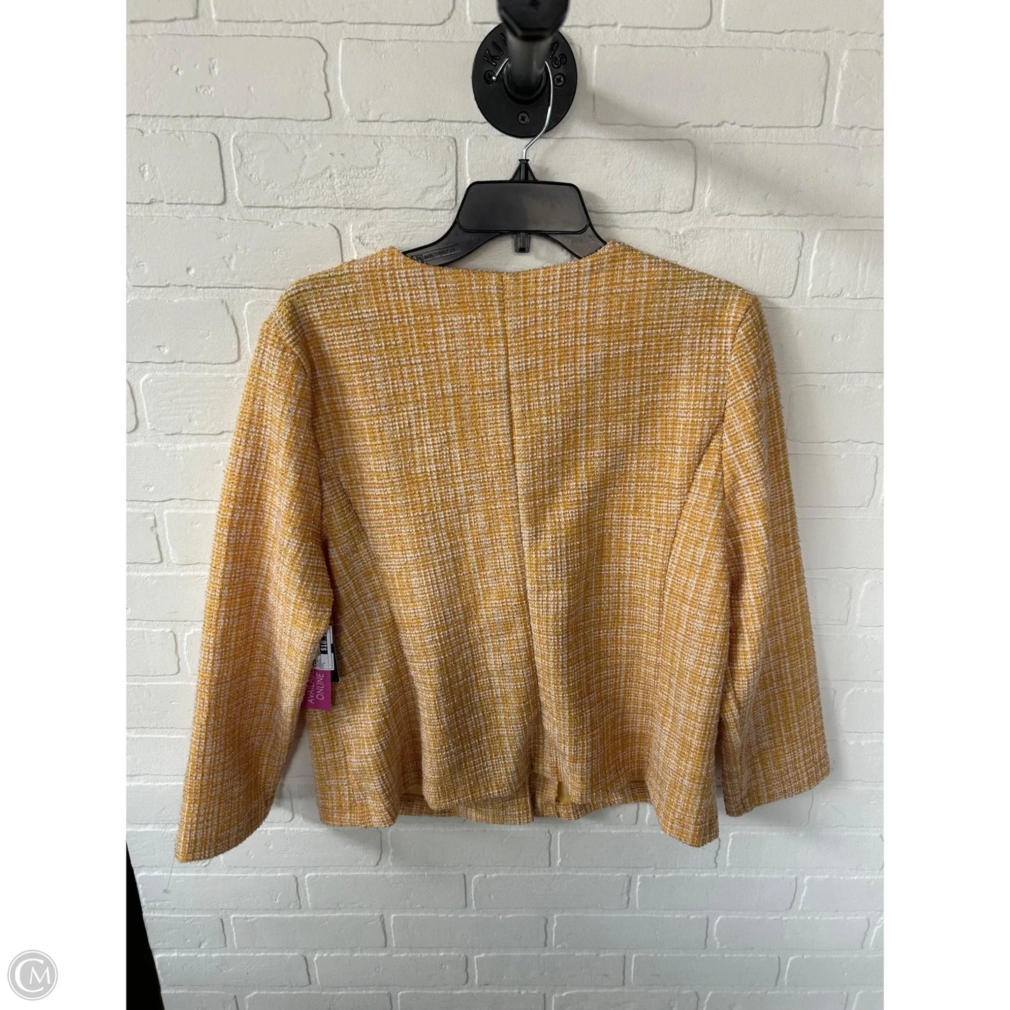 Blazer By Clothes Mentor In Yellow, Size: L