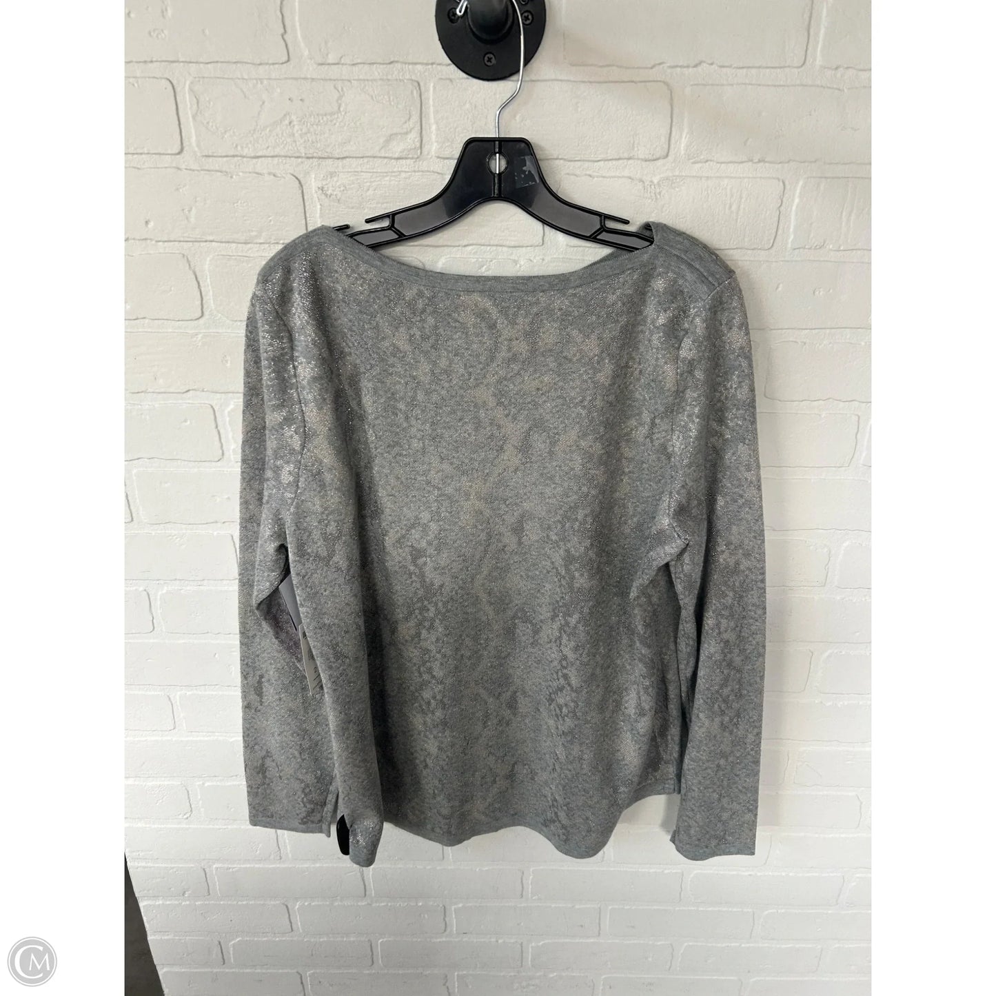 Sweater By Chicos In Grey, Size: L