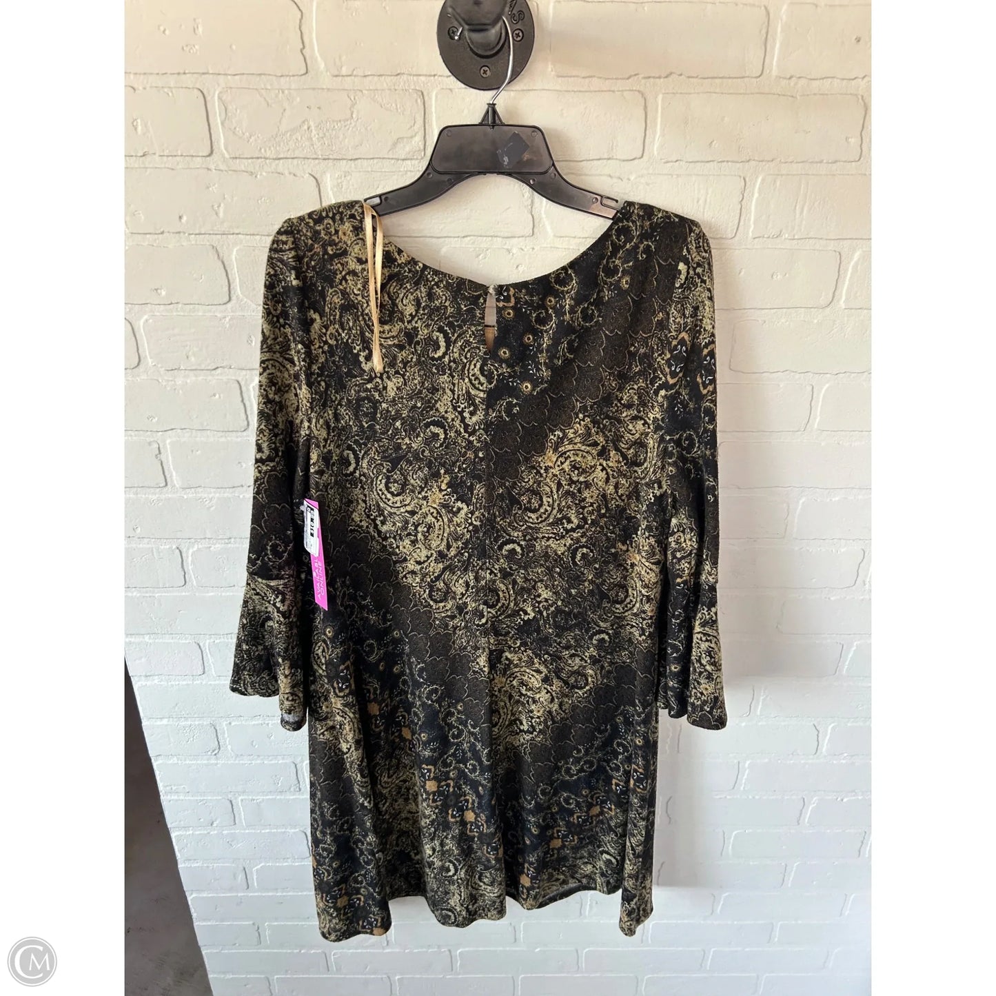 Dress Casual Short By Clothes Mentor In Brown & Gold, Size: Xl