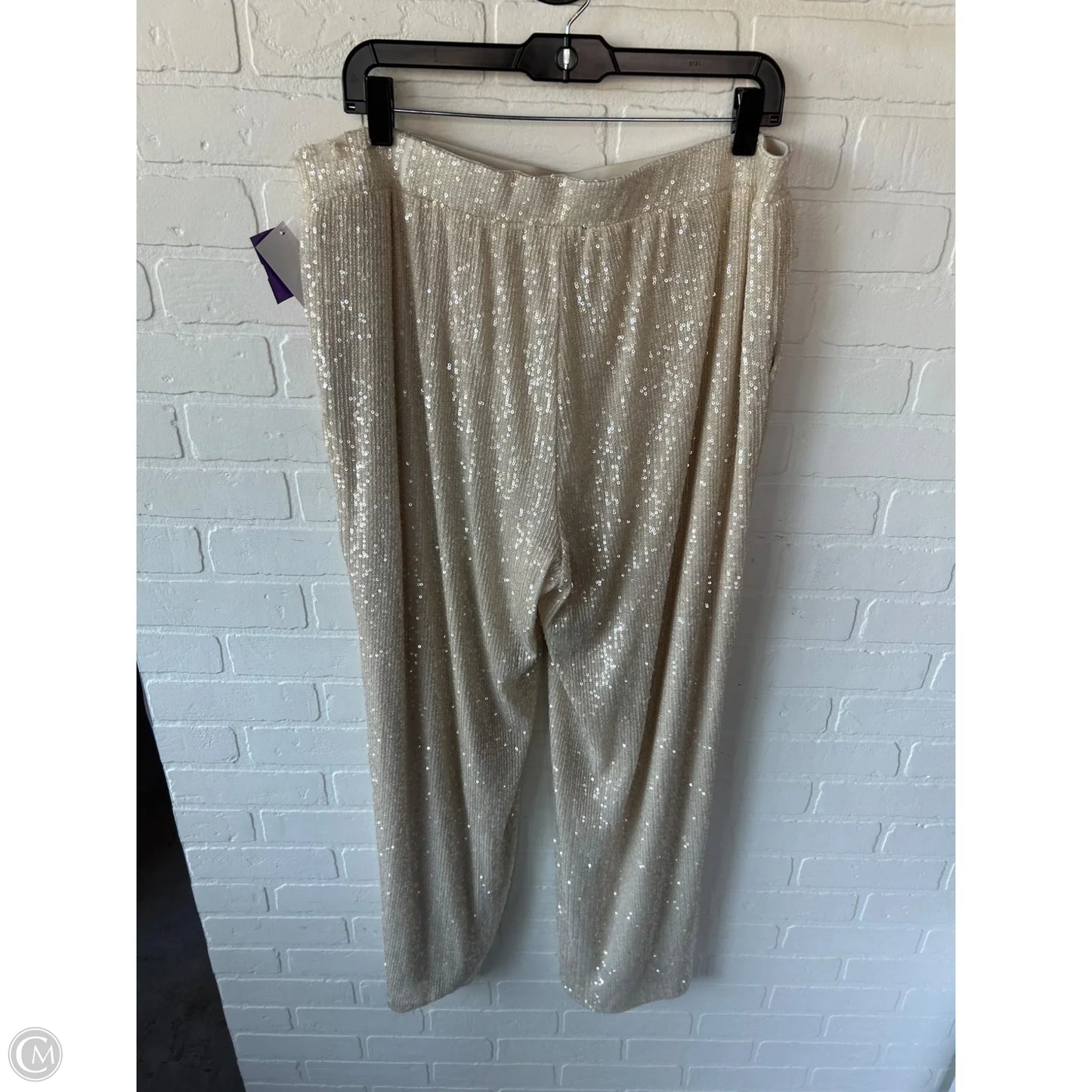 Pants Wide Leg By Cable And Gauge In Cream, Size: 16