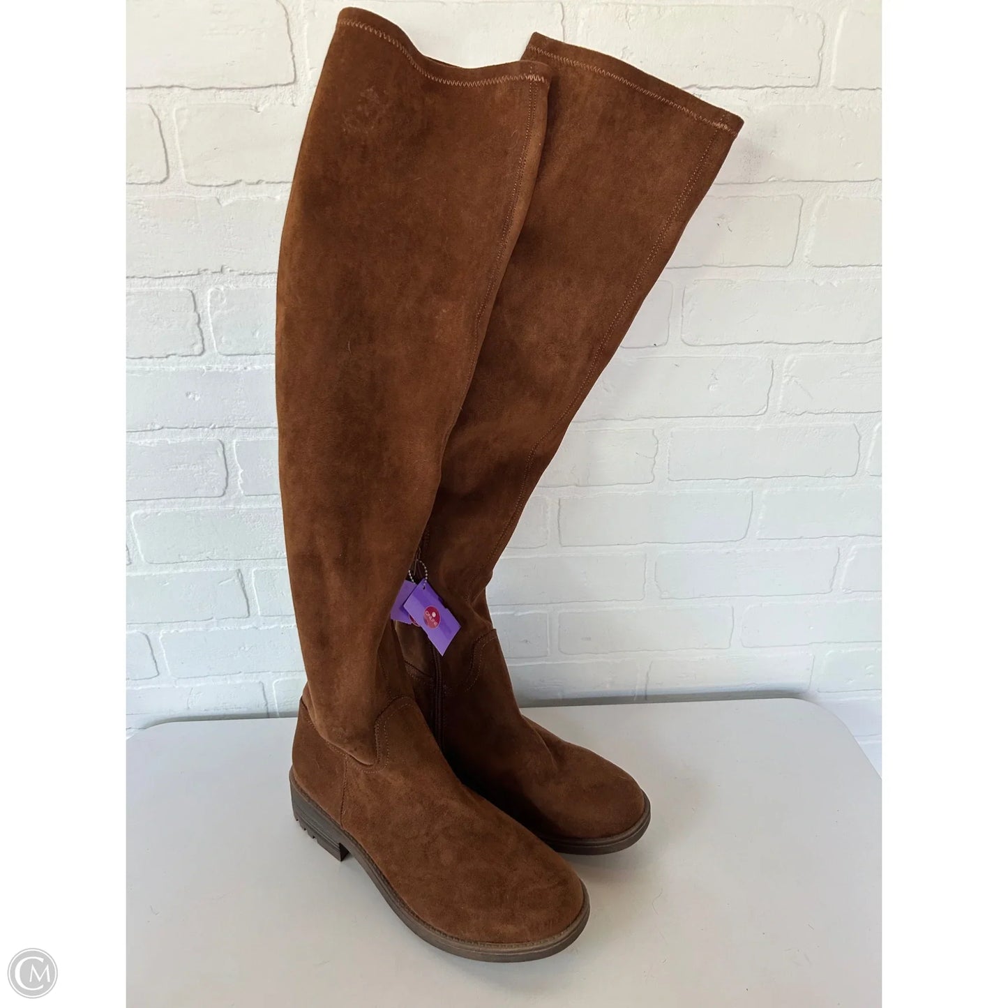 Boots Knee Flats By Life Stride In Brown, Size: 11