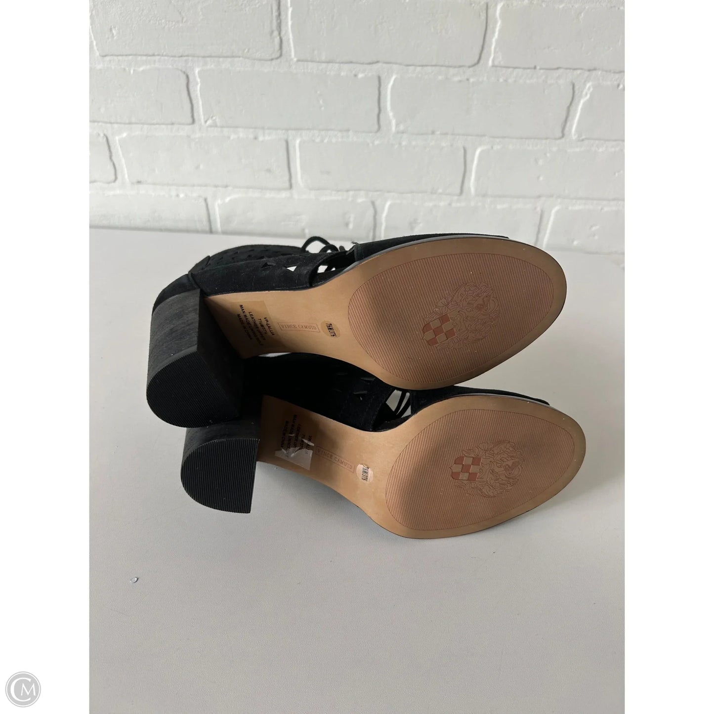 Sandals Heels Block By Vince Camuto In Black, Size: 7