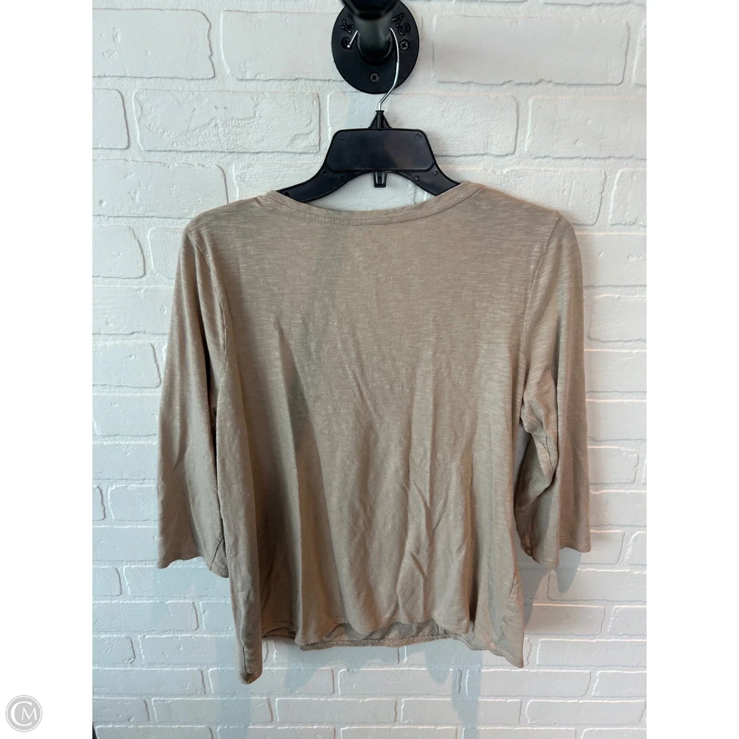 Top Long Sleeve By Chicos In Tan, Size: L