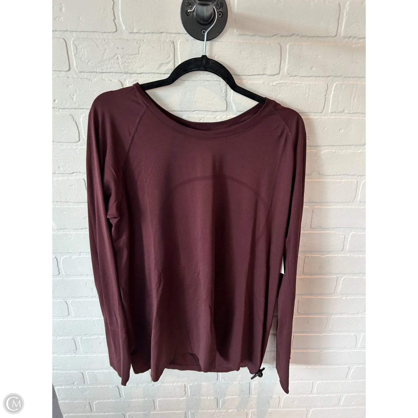Athletic Top Long Sleeve Crewneck By Lululemon In Brown, Size: 1x