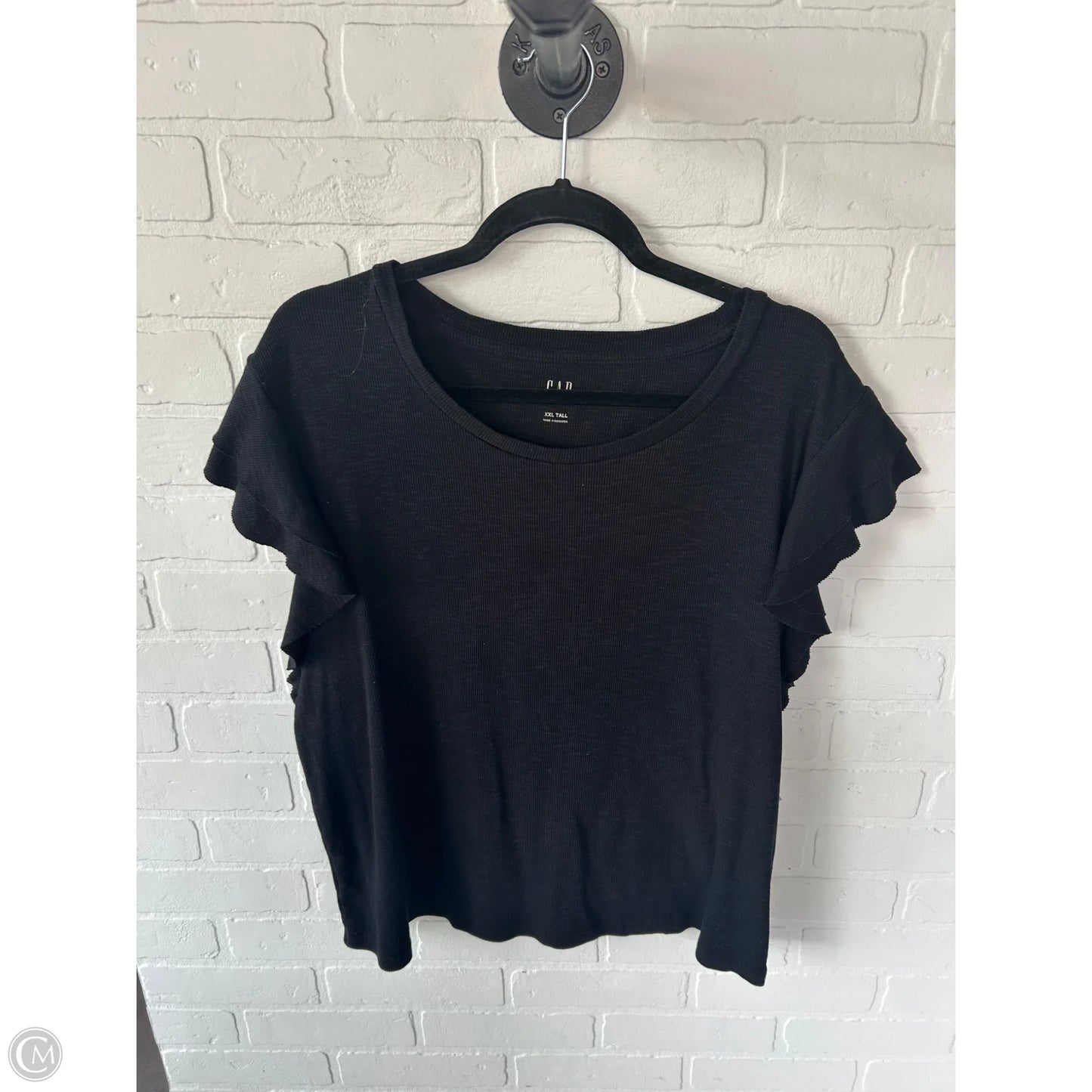 Top Short Sleeve By Gap In Black, Size: Xxl