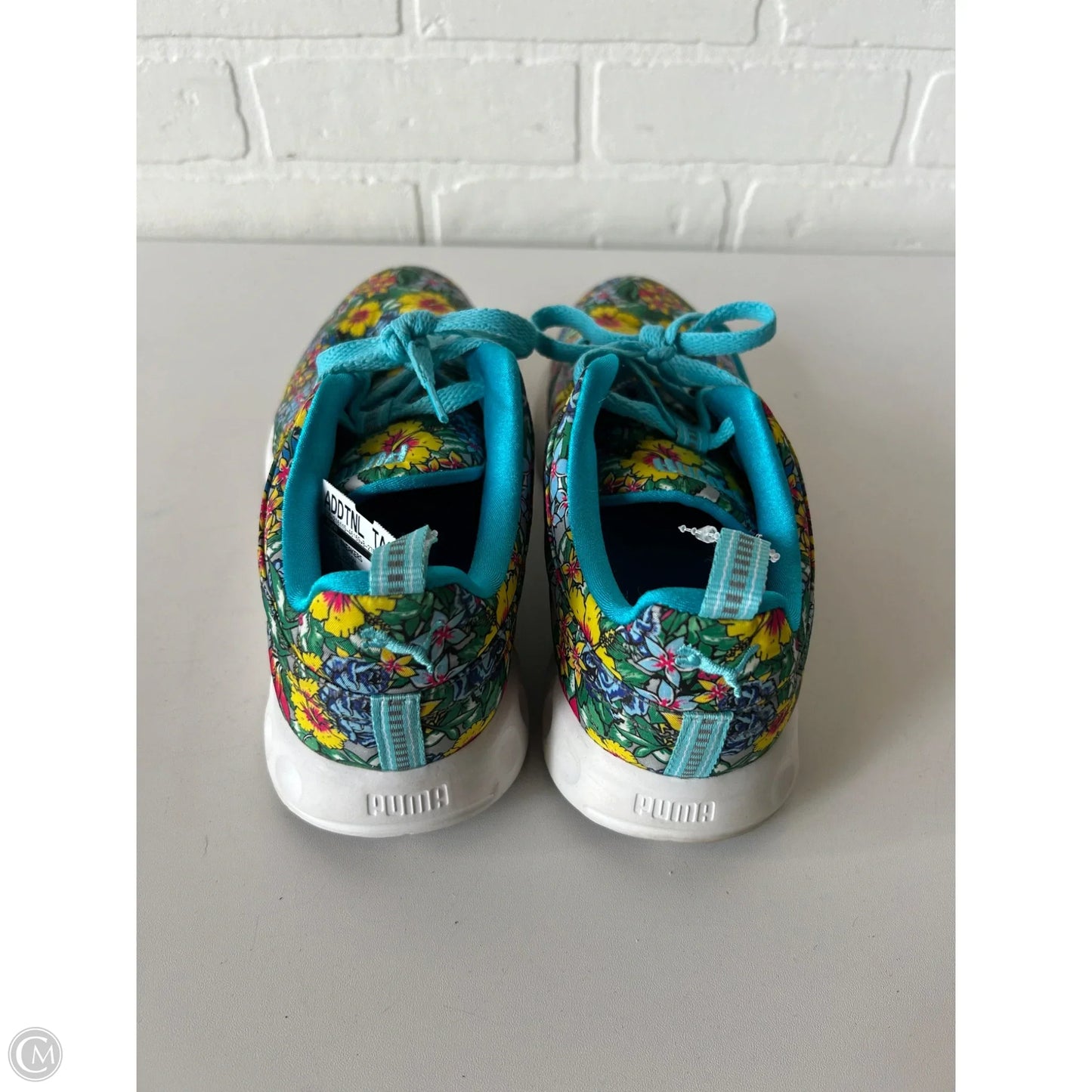Shoes Sneakers By Puma In Blue & Yellow, Size: 10